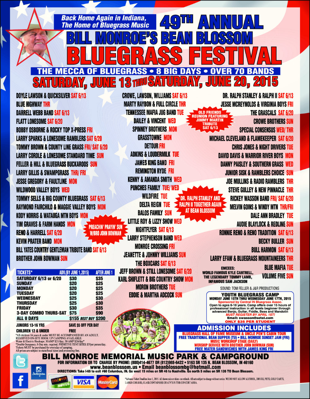 49th Annual Bill Monroe Memorial Bean Blossom Bluegrass Festival