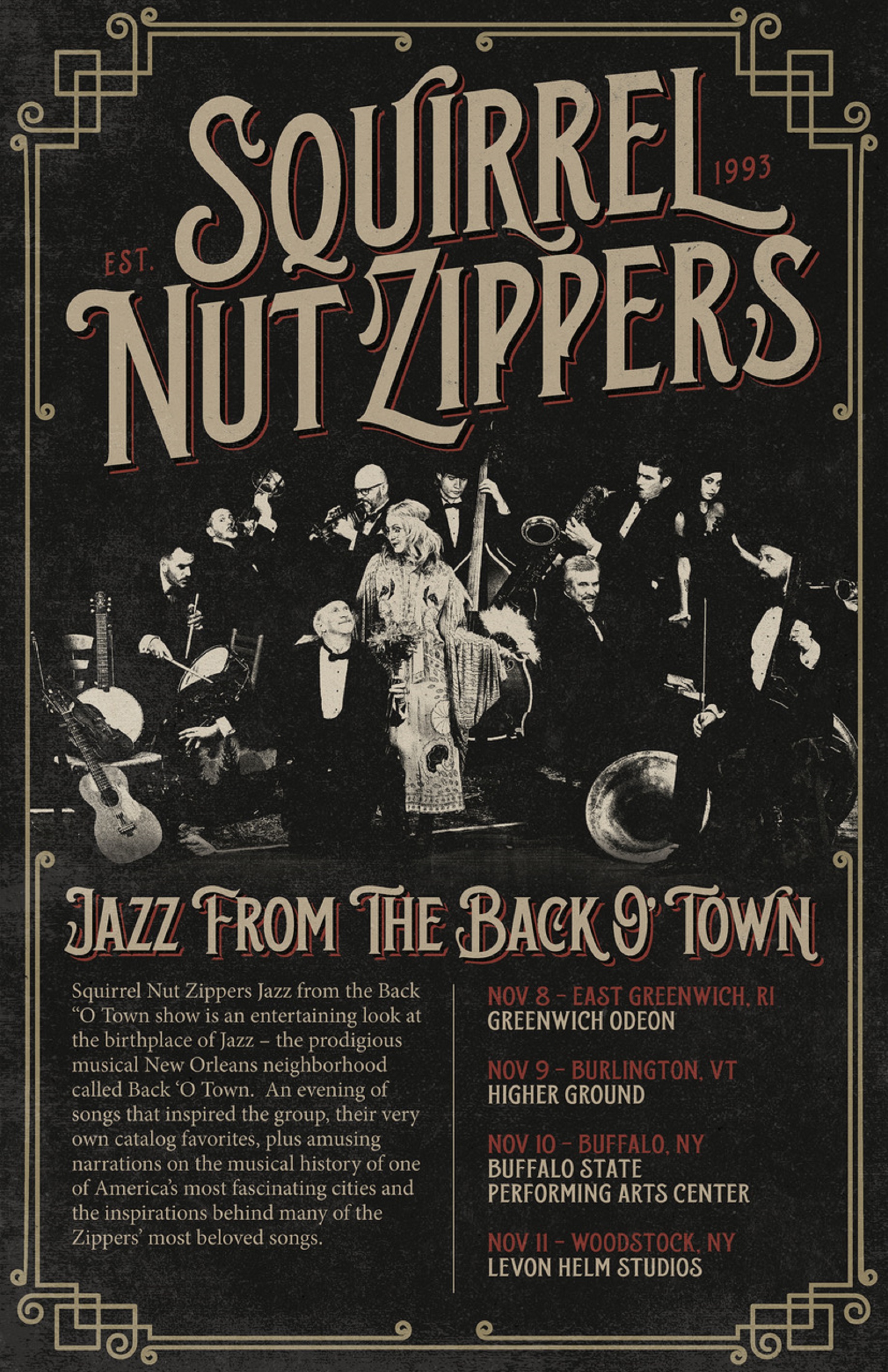 Venerable Jazz Rockers Squirrel Nut Zippers to Take Fans on a Musical Journey to the Birthplace of Jazz with Special Run of “Jazz from the Back O’ Town” Shows