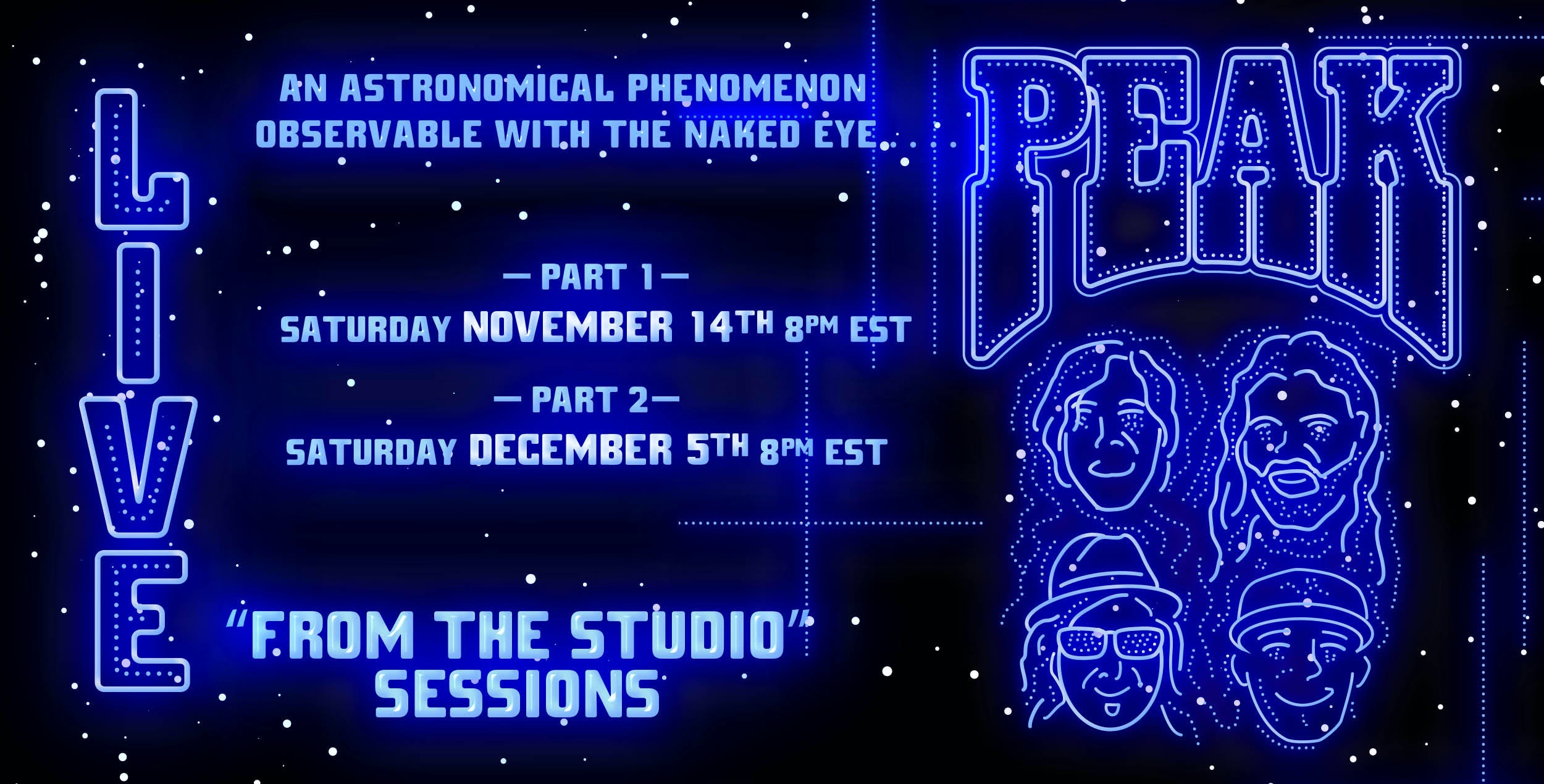 PEAK announces Live From The Studio Sessions, premiering Saturday, November 14