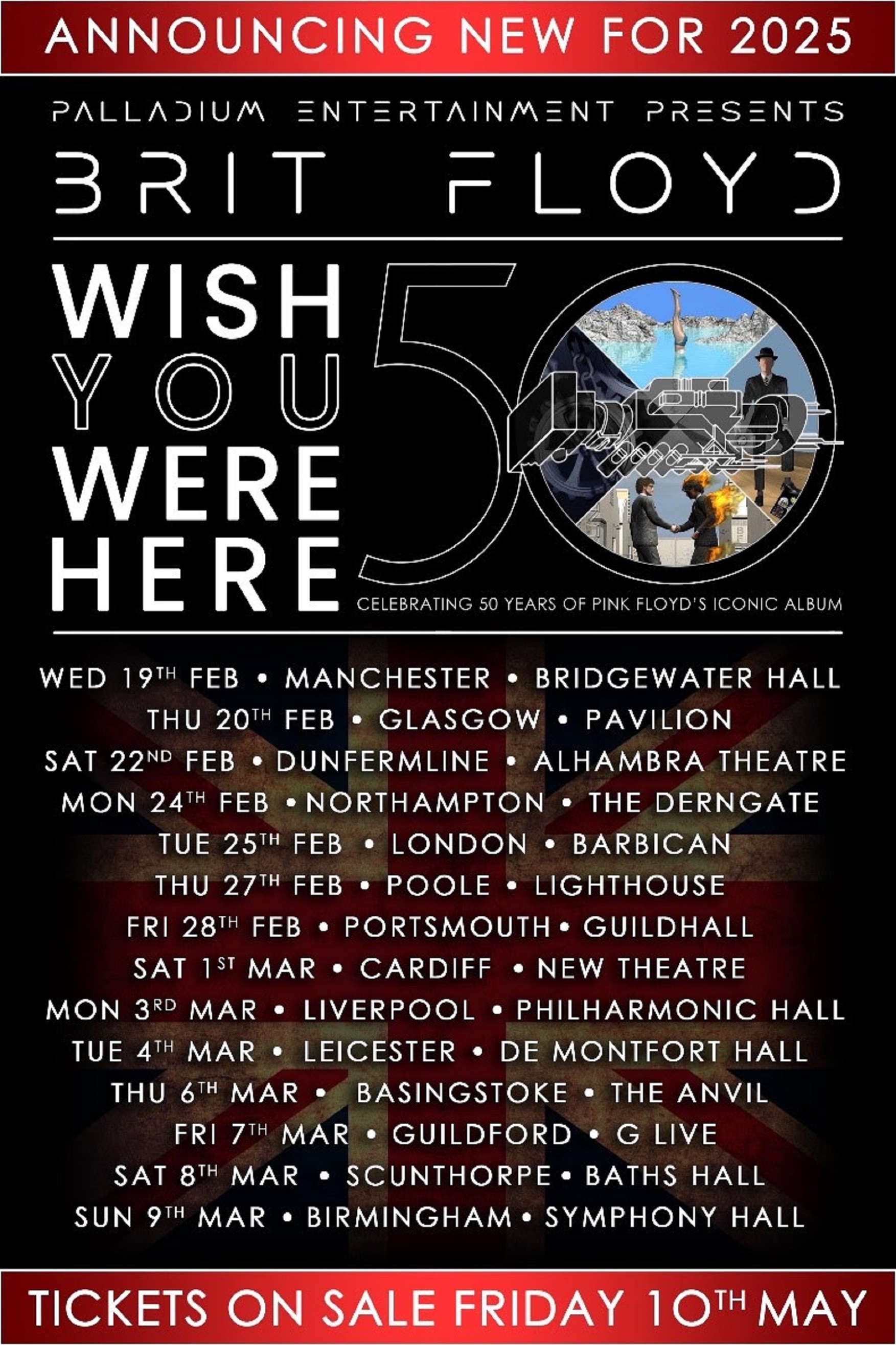 BRIT FLOYD Announce 2025 “Wish You Were Here 50th Anniversary World Tour” With UK Dates