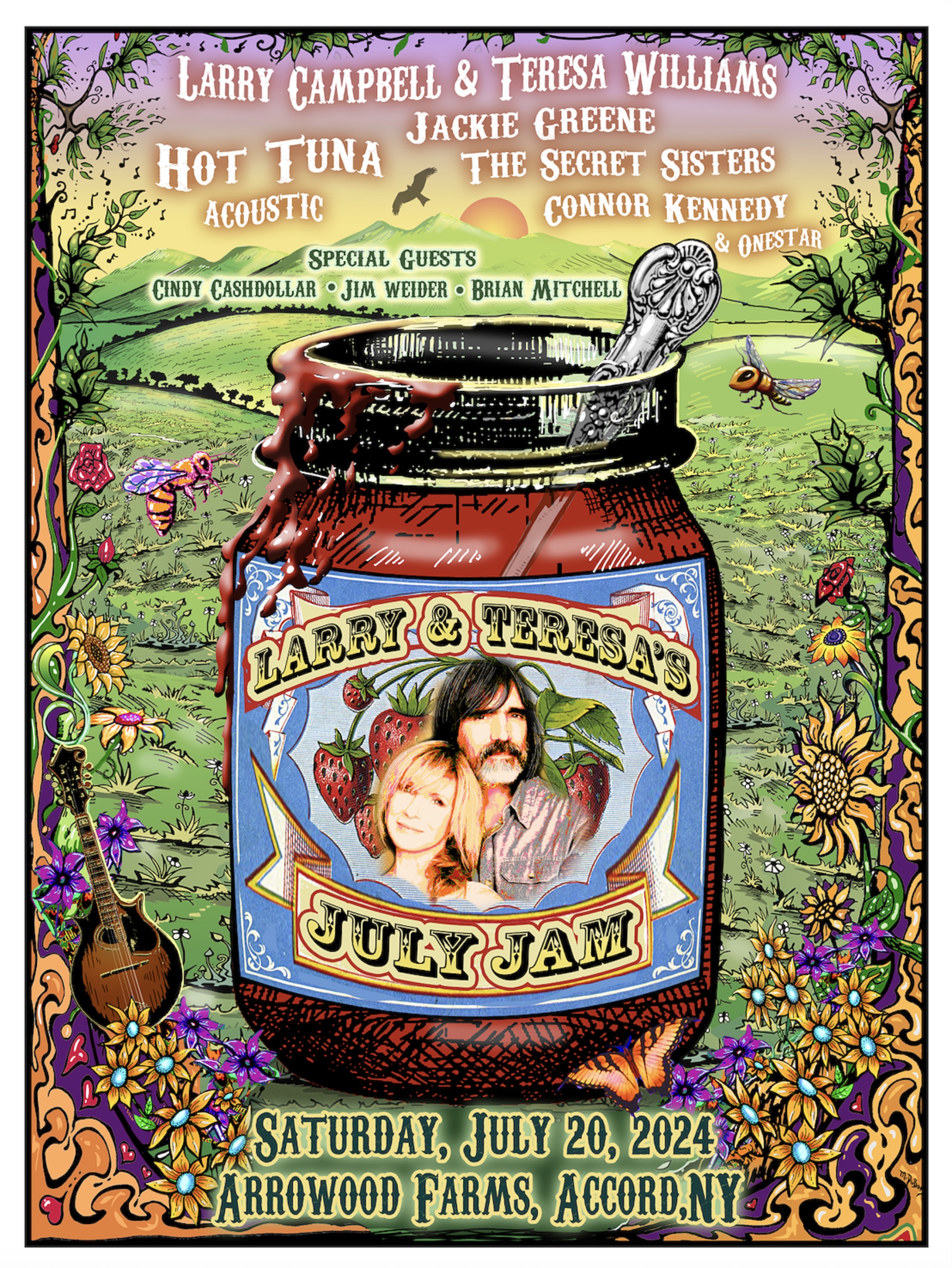 Larry Campbell & Teresa Williams announce inaugural Hudson Valley festival "July Jam"