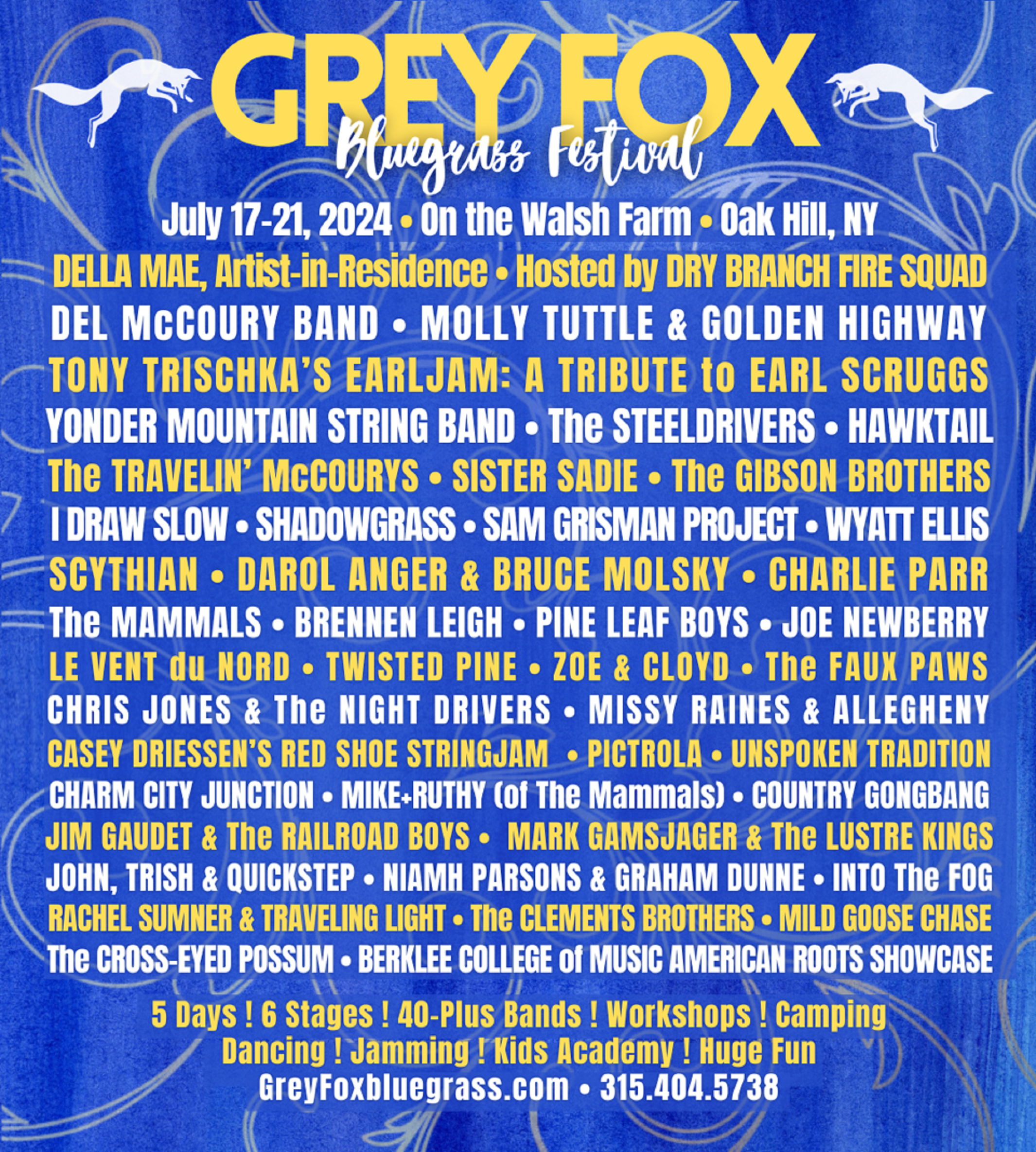 Grey Fox Bluegrass Festival Expands 2024 Lineup