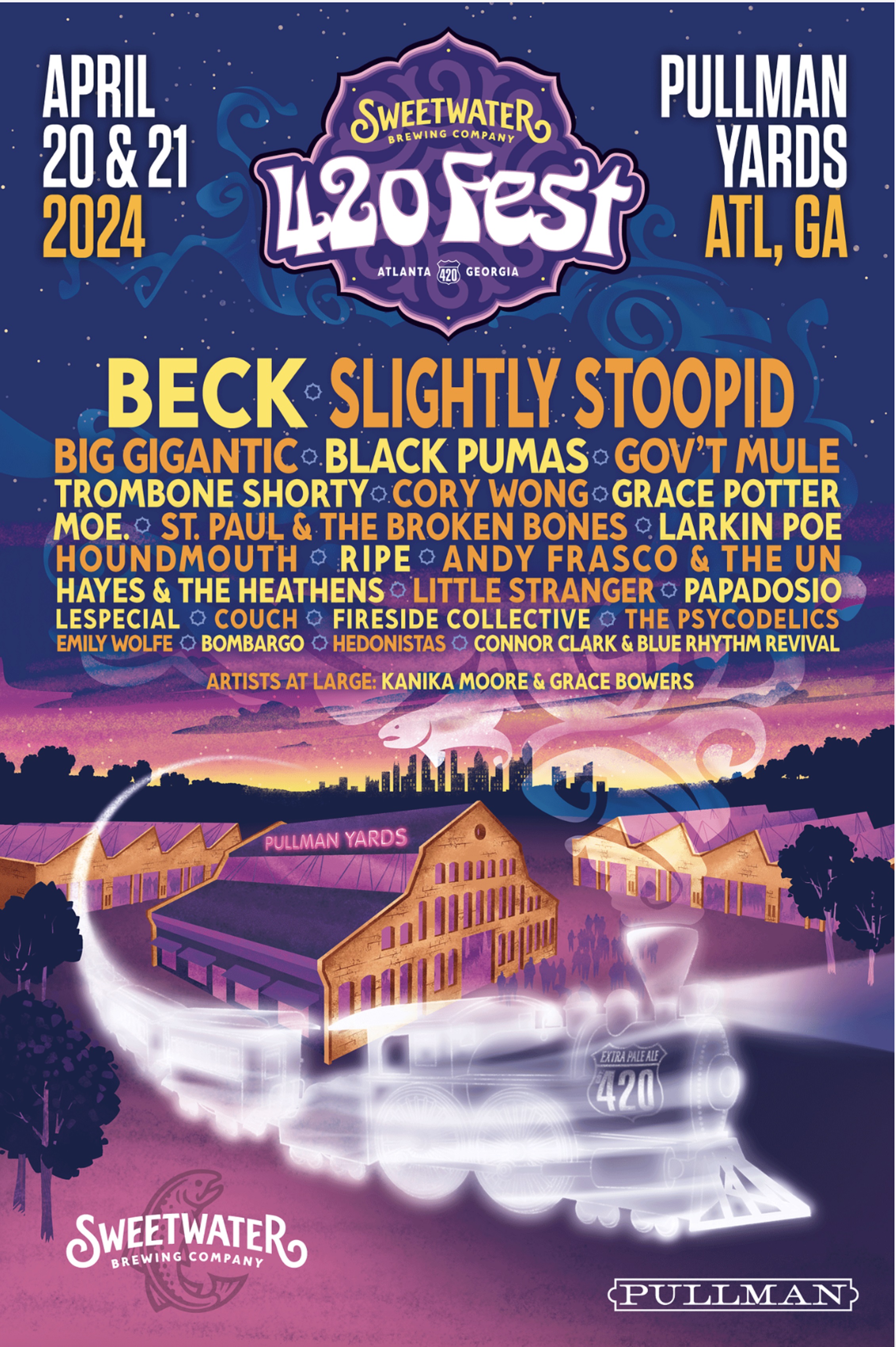 SWEETWATER 420 FEST ANNOUNCES LINEUP FEATURING 25+ ARTISTS, APRIL 20 & 21, 2024