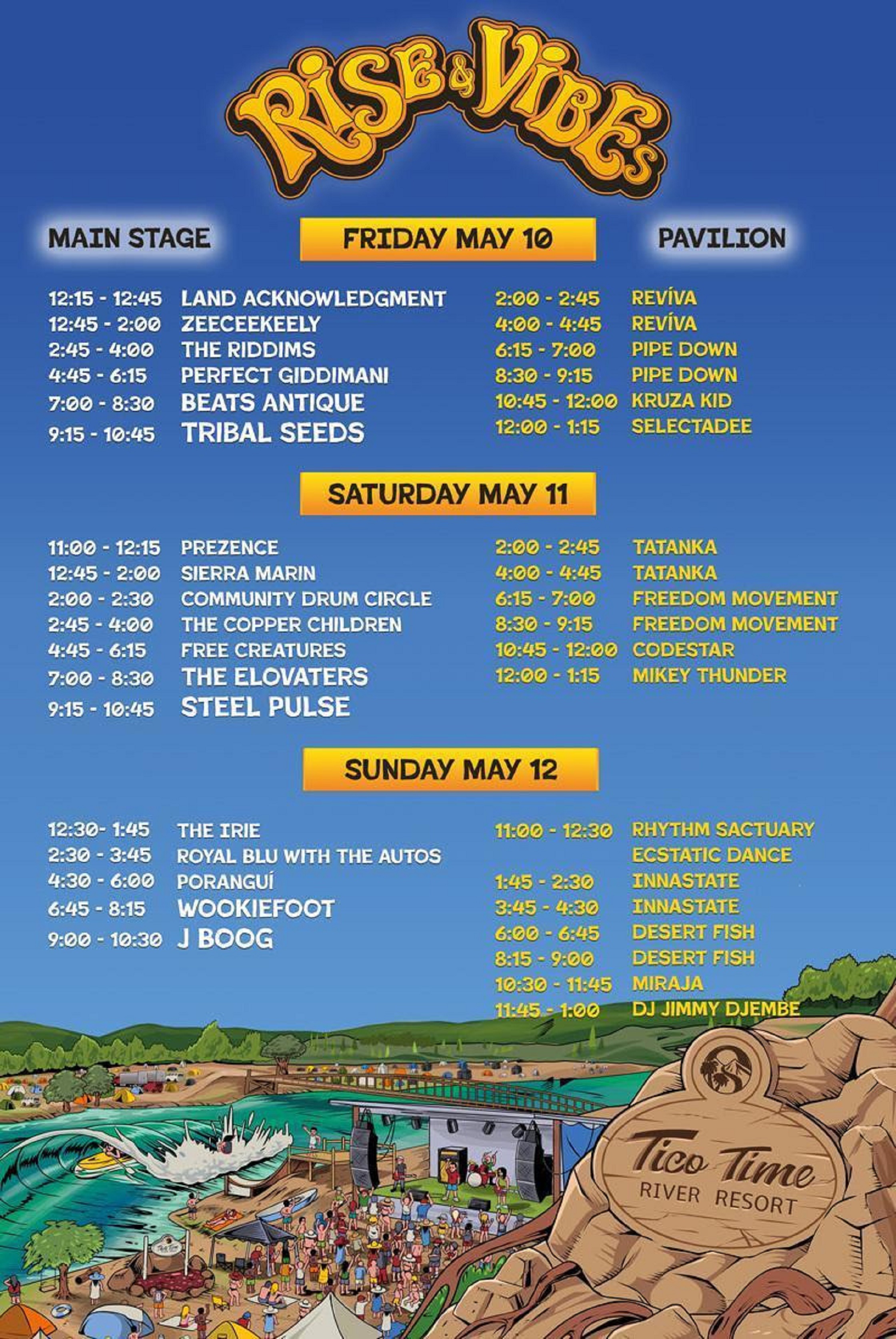 Rise & Vibes Music Festival Announces Schedule for Event May 10-12, 2024