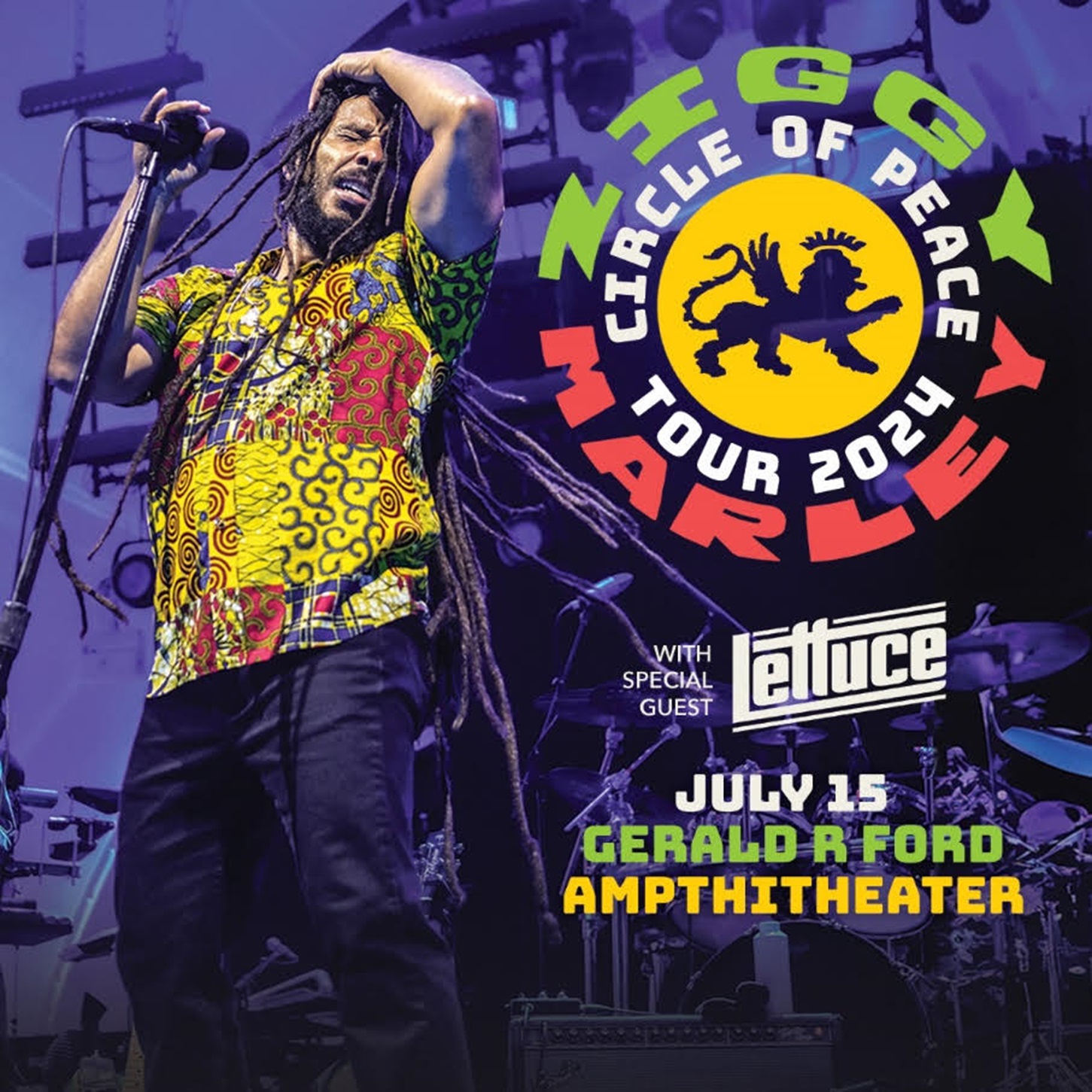 AEG PRESENTS ANNOUNCES ZIGGY MARLEY WITH SPECIAL GUEST LETTUCE TO PERFORM LIVE AT GERALD R. FORD AMPHITHEATER ON JULY 15, 2024