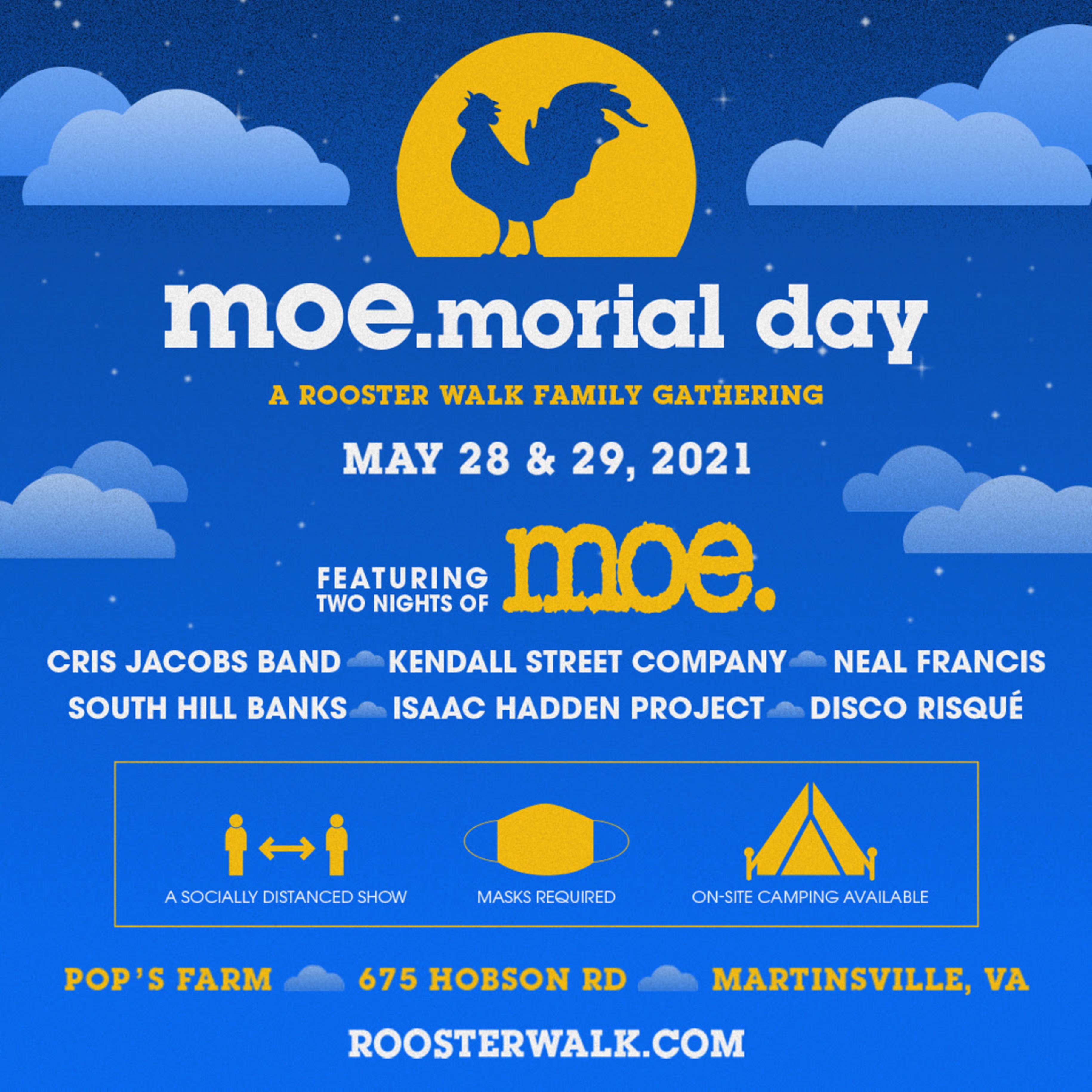 moe. playing TWO nights at Pop's Farm!