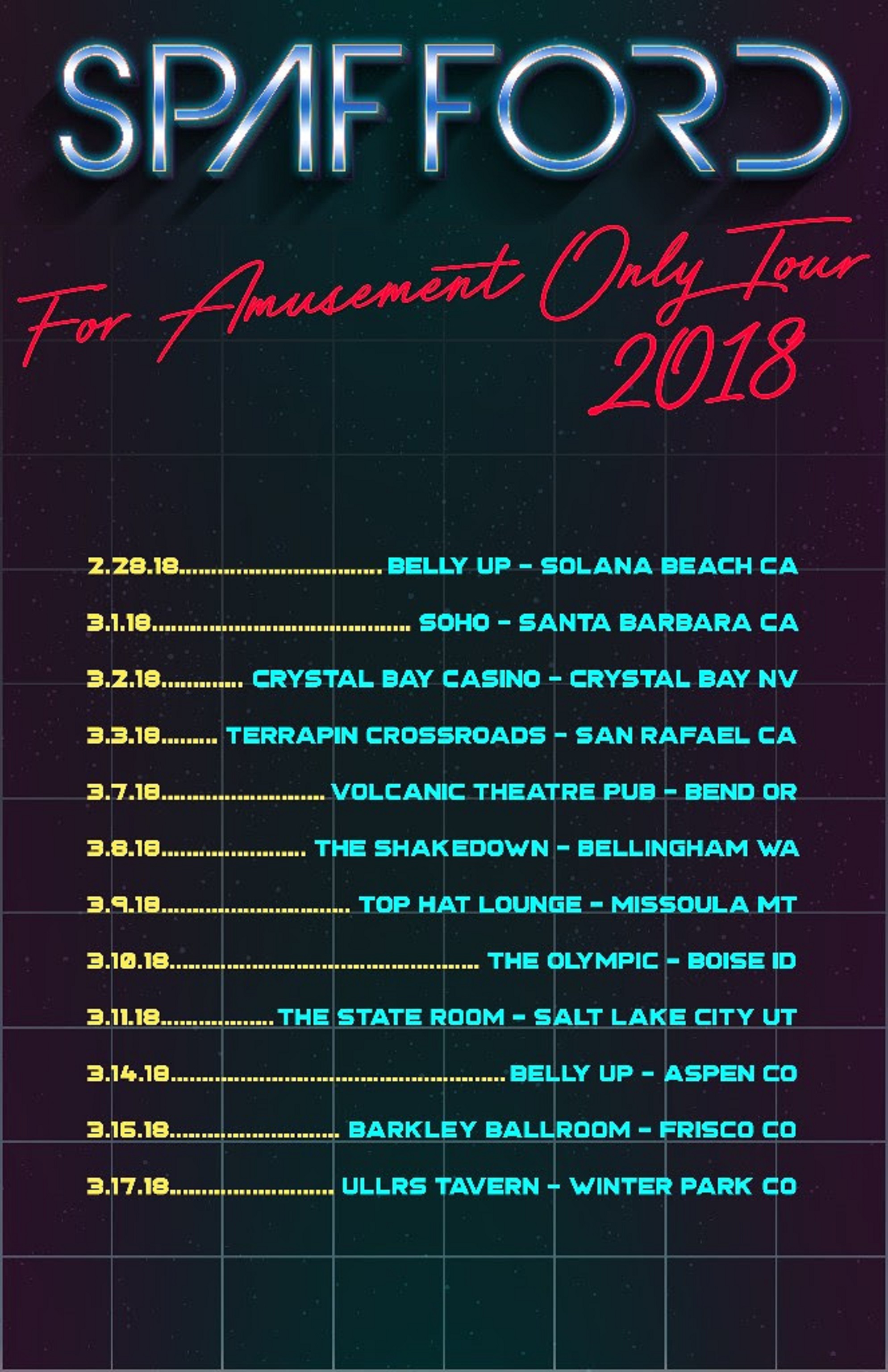 Spafford Adds Additional Dates To 'For Amusement Only' Winter 2018 Tour