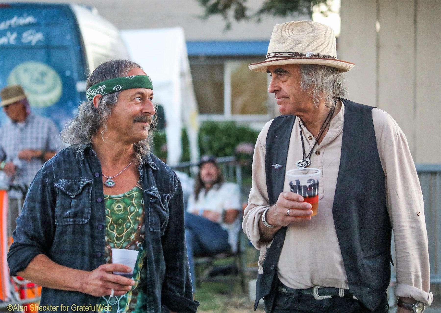 Barry Sless & Pete Sears after performing with Moonalice and David Nelson Band
