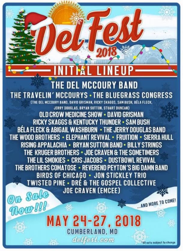 DelFest Announces Initial 2018 Lineup Grateful Web