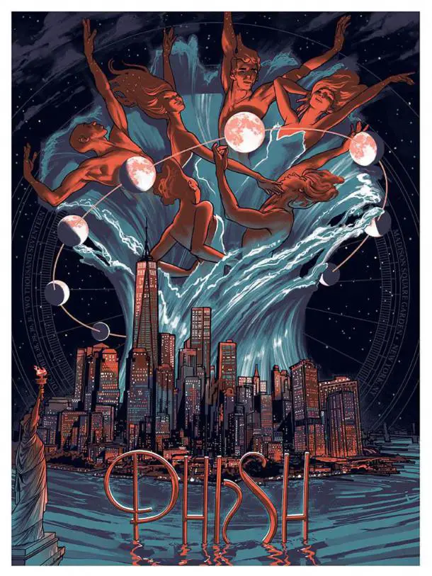 Phish MSG Posters Signed by Trey, Mike, Page, & Jon Grateful Web
