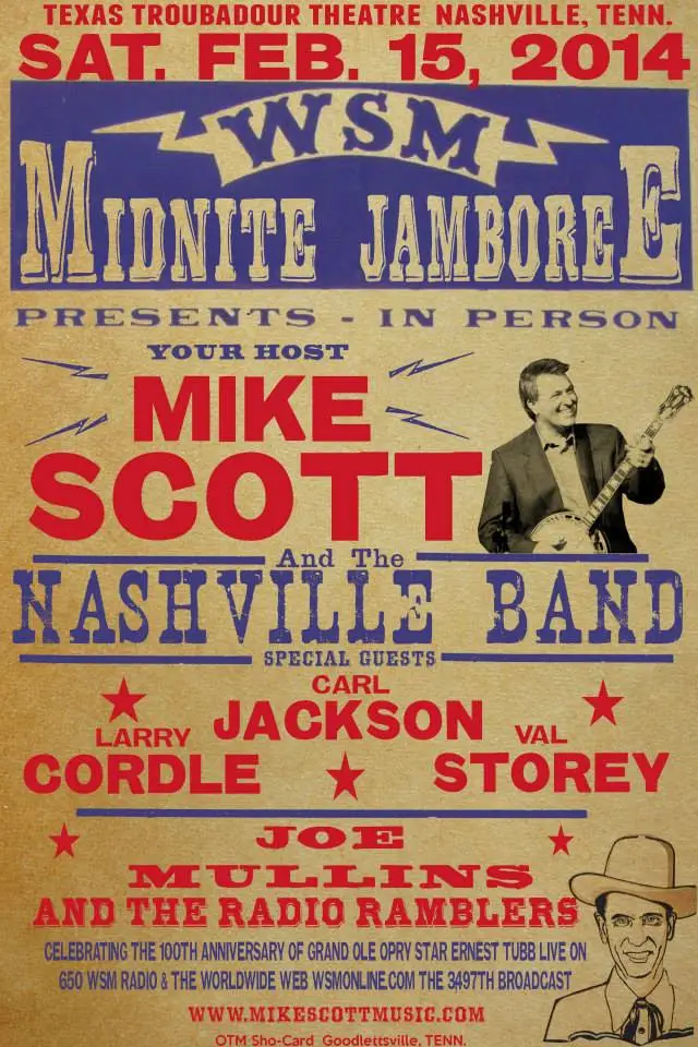 Mike Scott To Host The WSM Midnite Jamboree