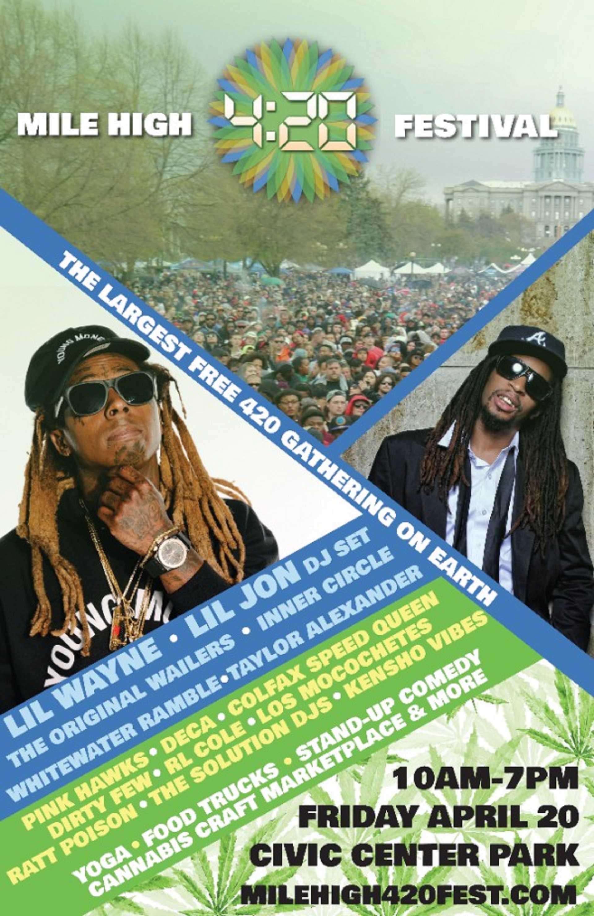 Mile High 420 Festival Lineup: Lil Wayne, Lil Jon, Original Wailers & More  | Grateful Web