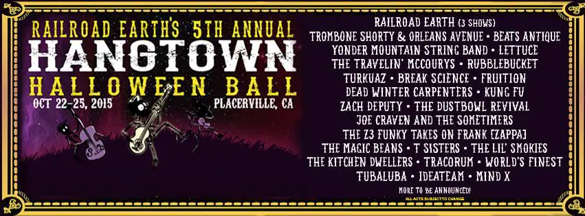 5th Annual Hangtown Halloween Ball Announces Additional Artists