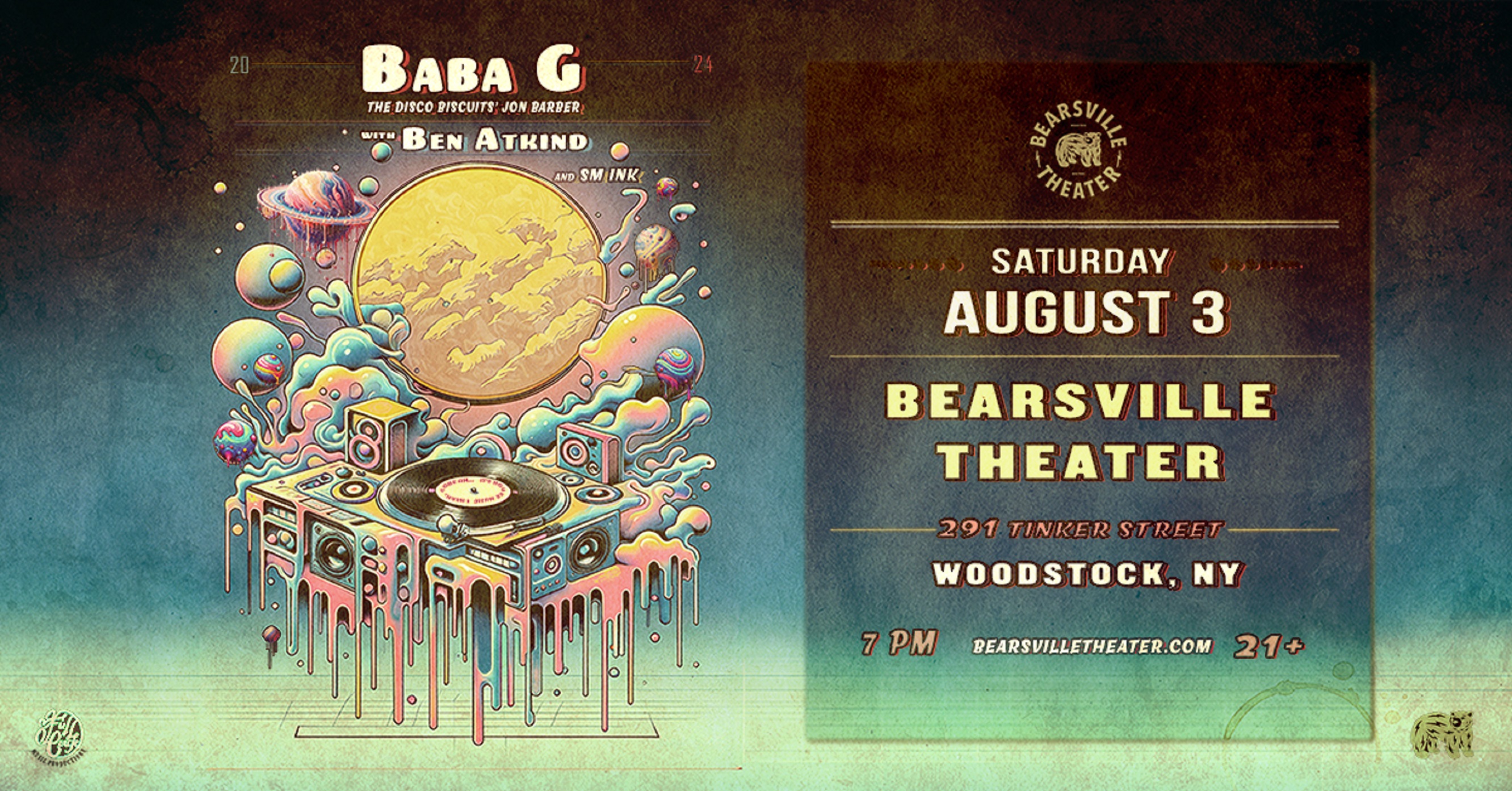 Baba G Joins Ben Atkind at Bearsville Theater The Disco Biscuits’ Jon Barber’s Woodstock Debut