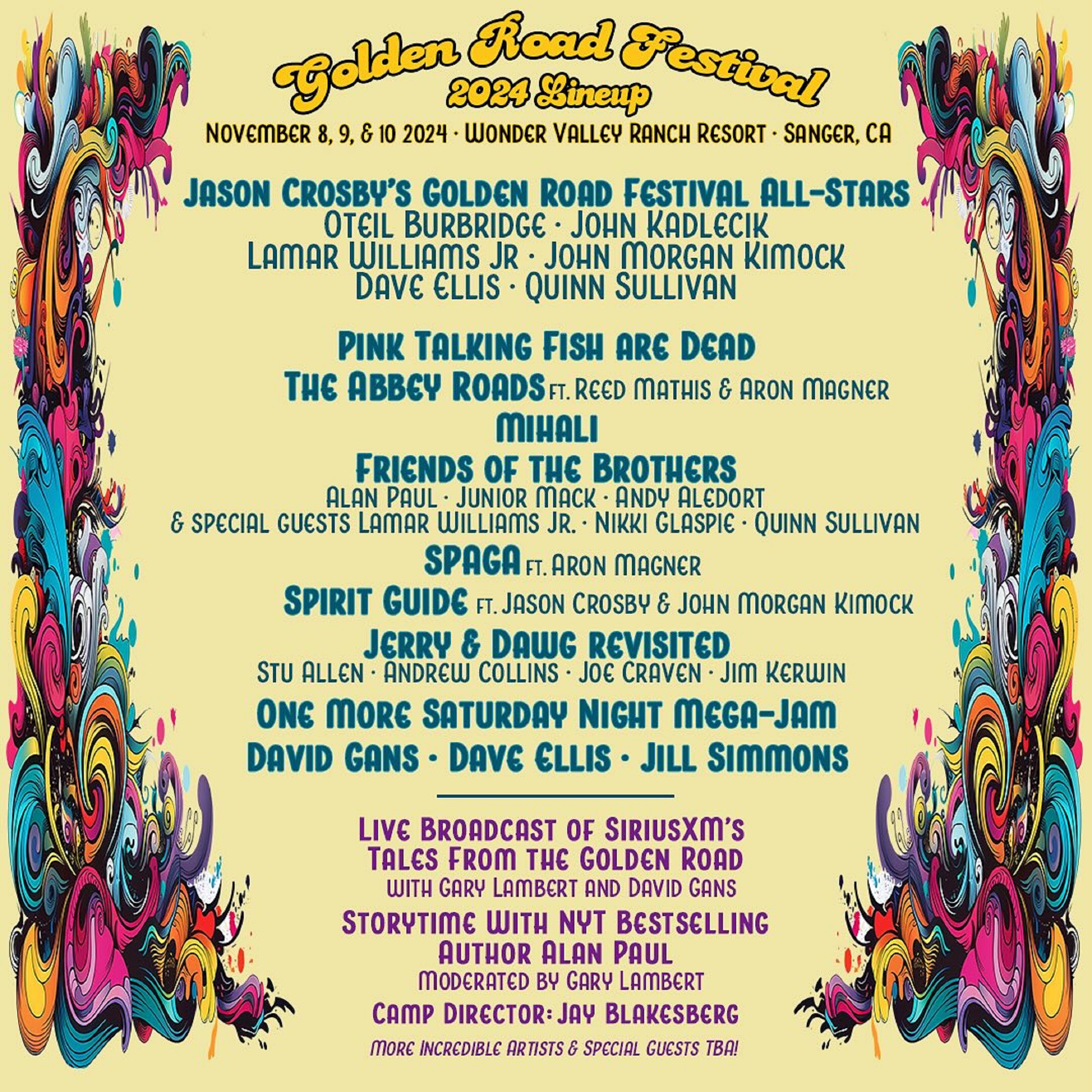 Join Jason Crosby and Amazing Artists at The Golden Road Festival!