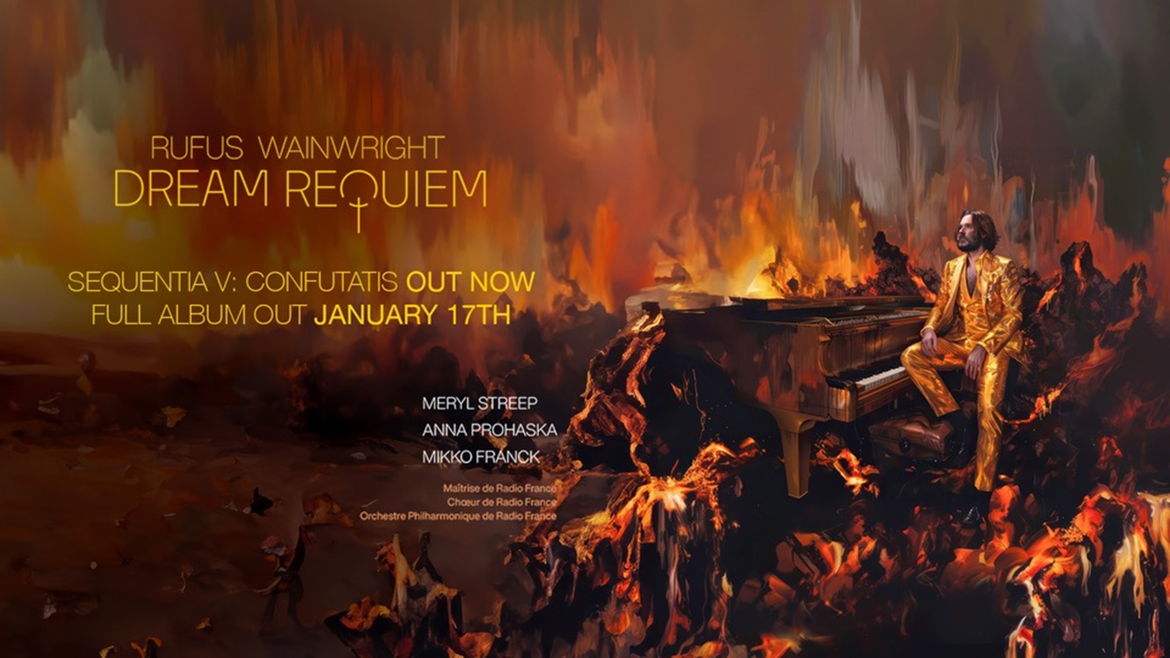 Rufus Wainwright’s Dream Requiem To Be Released January 17th 2025 With Meryl Streep As Narrator