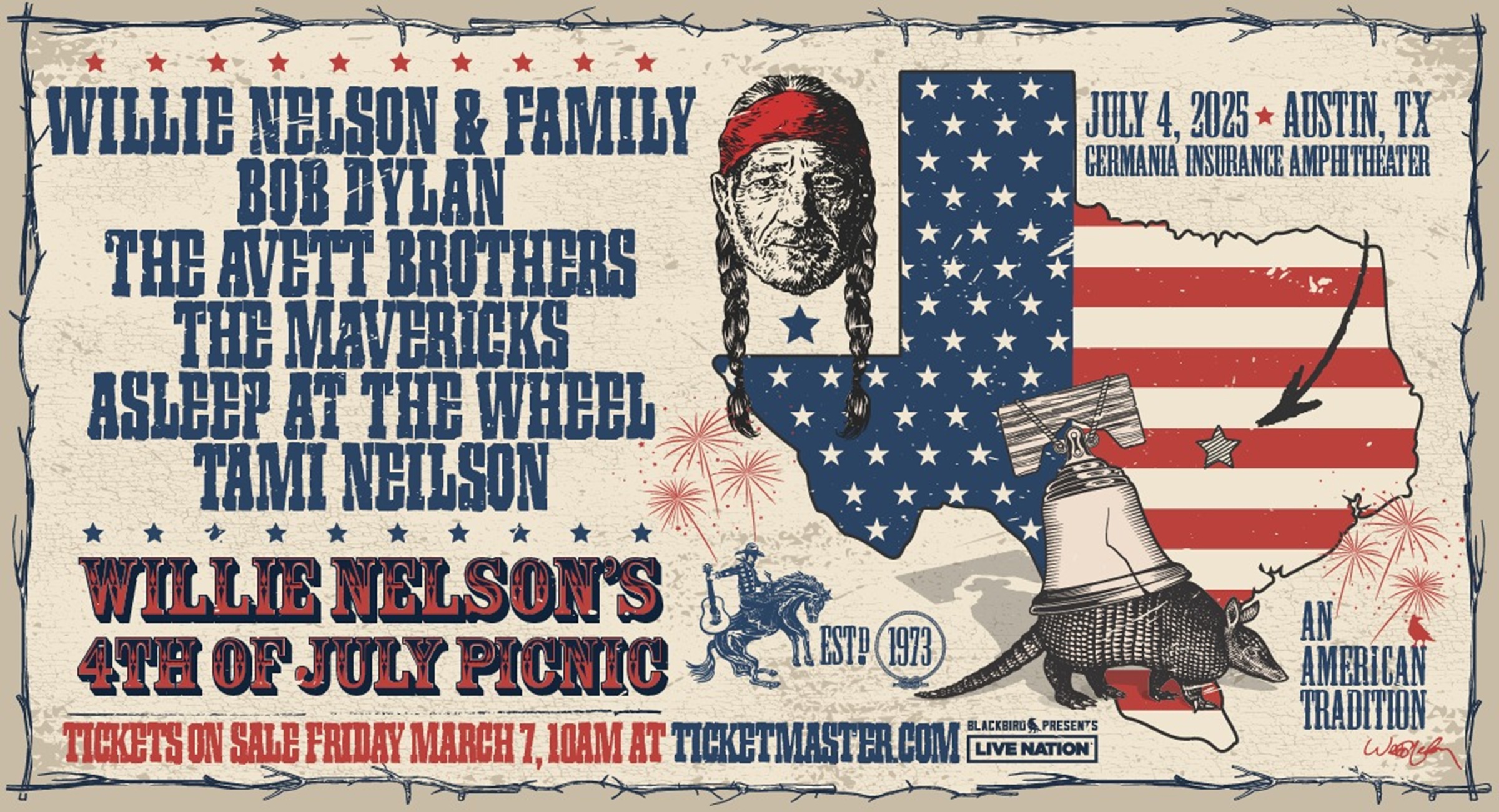 Willie Nelson’s 4th of July Picnic Returns to Austin for 2025 Celebration