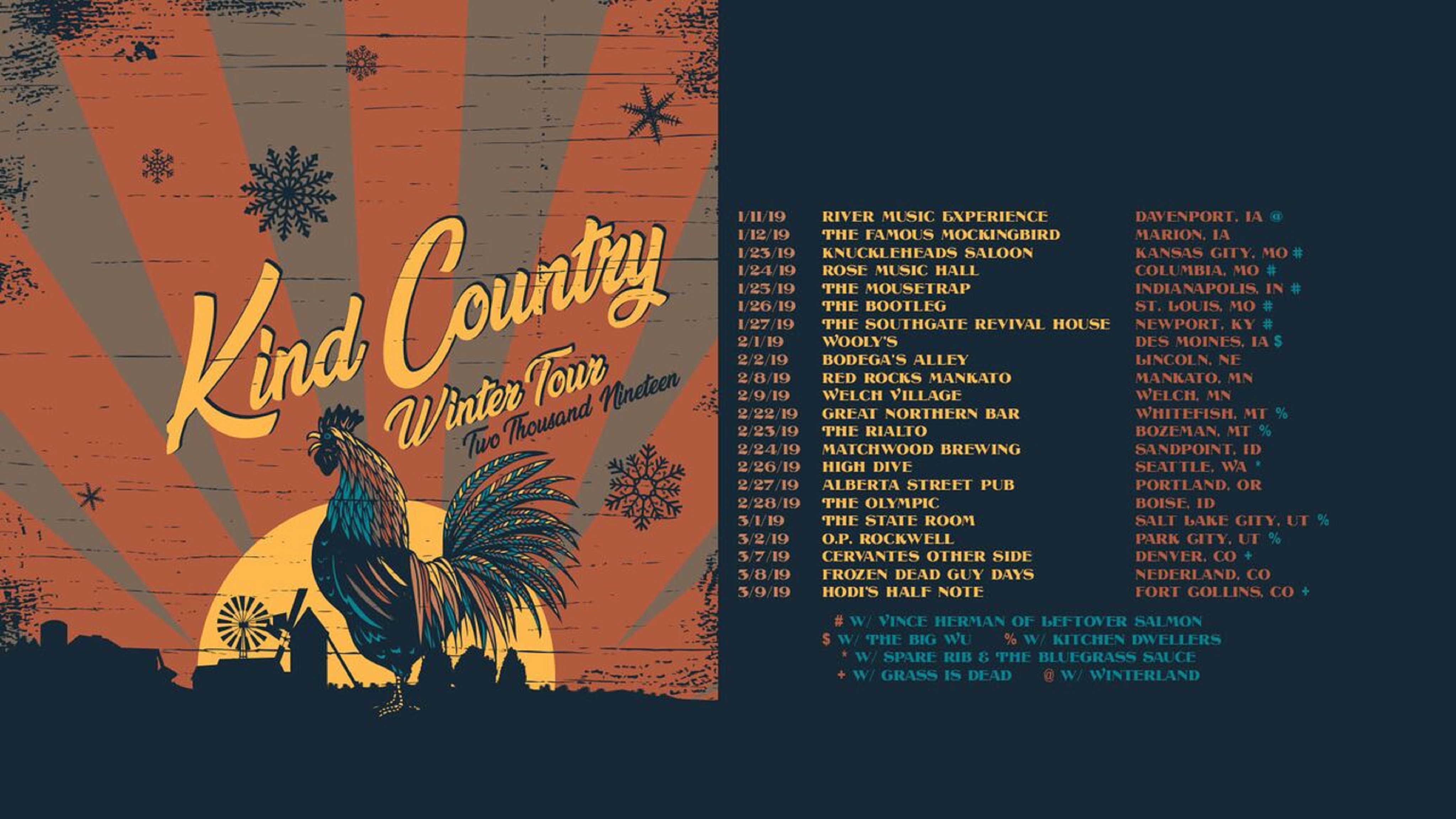 Kind Country On Their 2019 Winter Tour Now