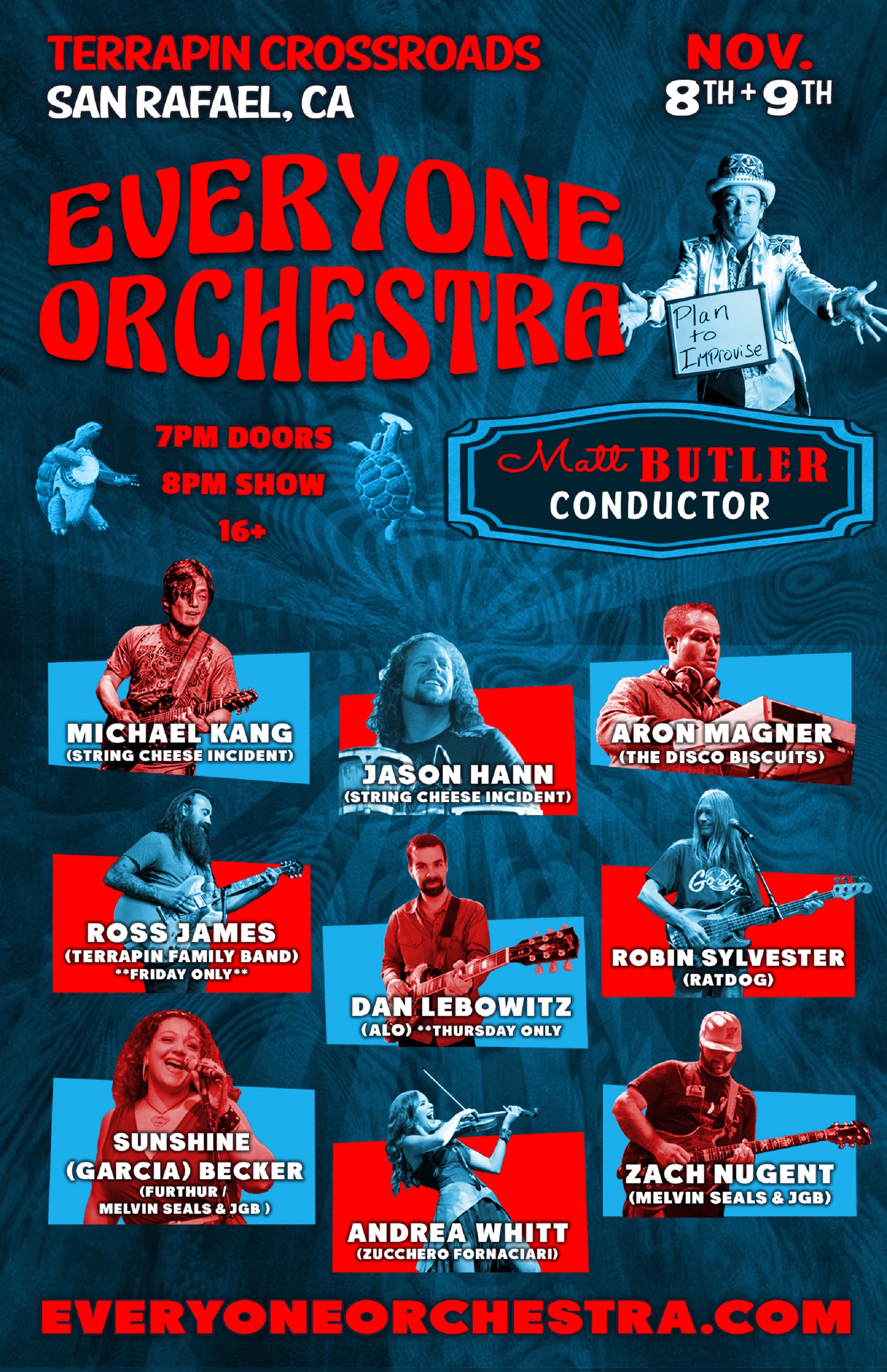 Everyone Orchestra at Terrapin Crossroads, Nov 8-9