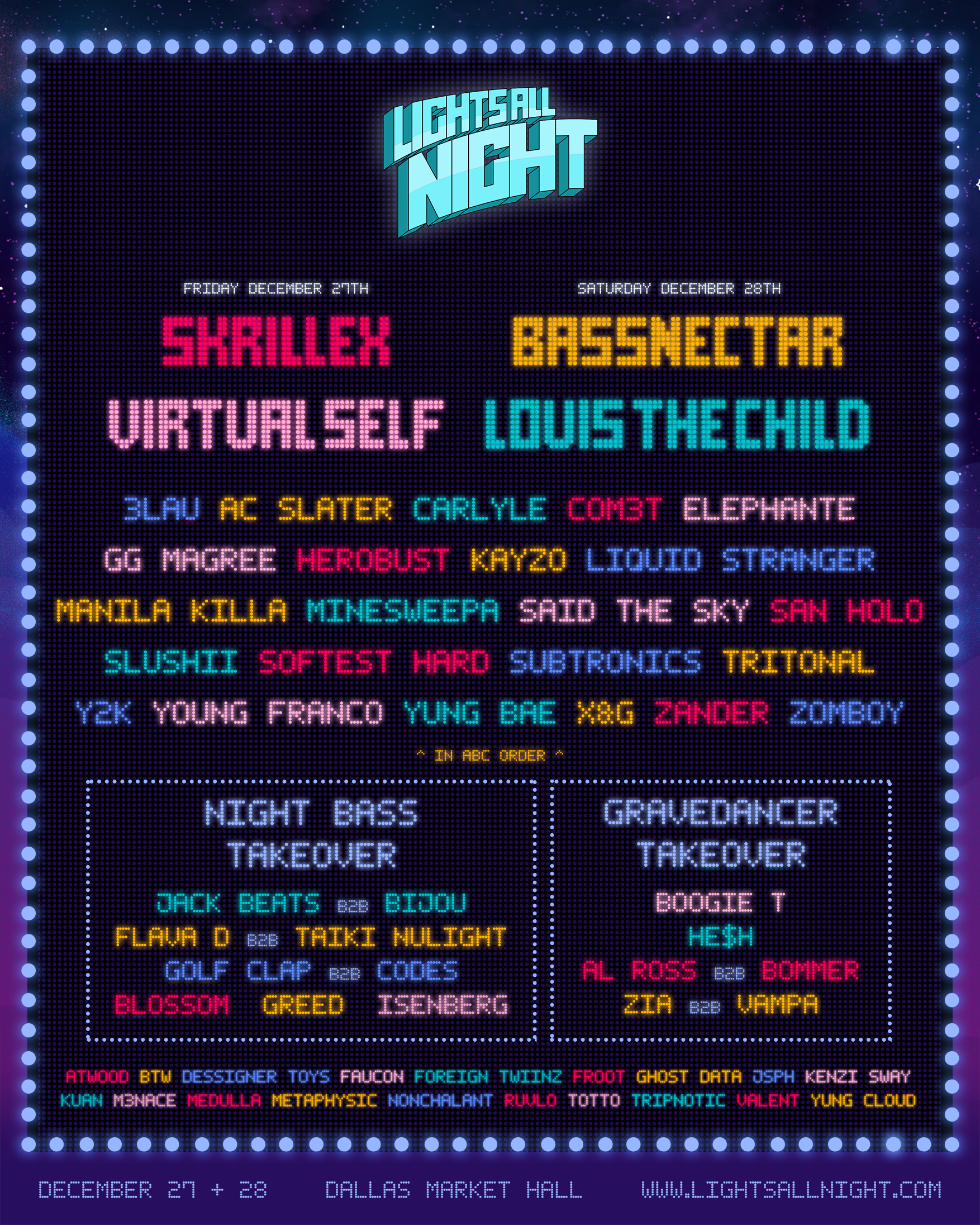 Lineup - Lights All Night NYE 2023