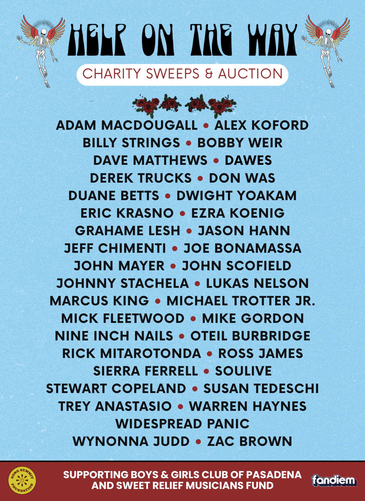 Bobby Weir, Dave Matthews, Trey Anastasio, Billy Strings & More Unite for LA Wildfire Relief