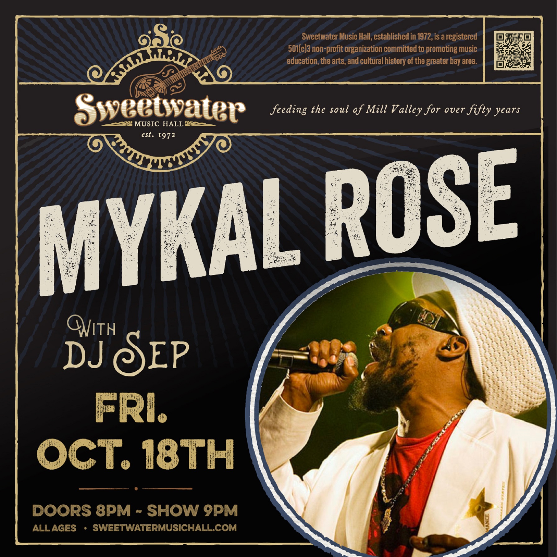 Mykal Rose Live at Sweetwater Music Hall for One Night Only!