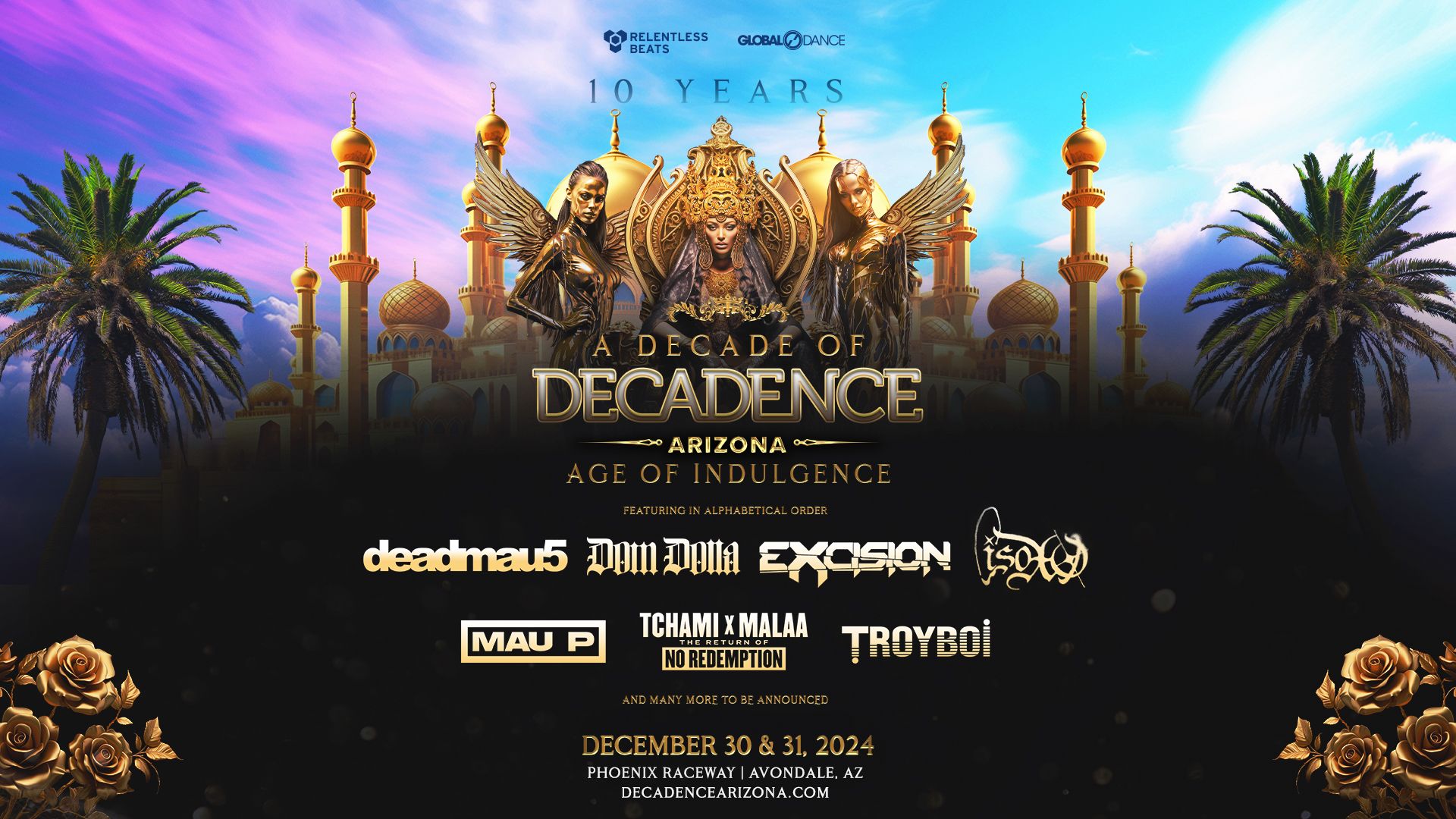 A DECADE OF DECADENCE ARIZONA: AGE OF INDULGENCE PHASE 01 LINEUP ANNOUNCEMENT