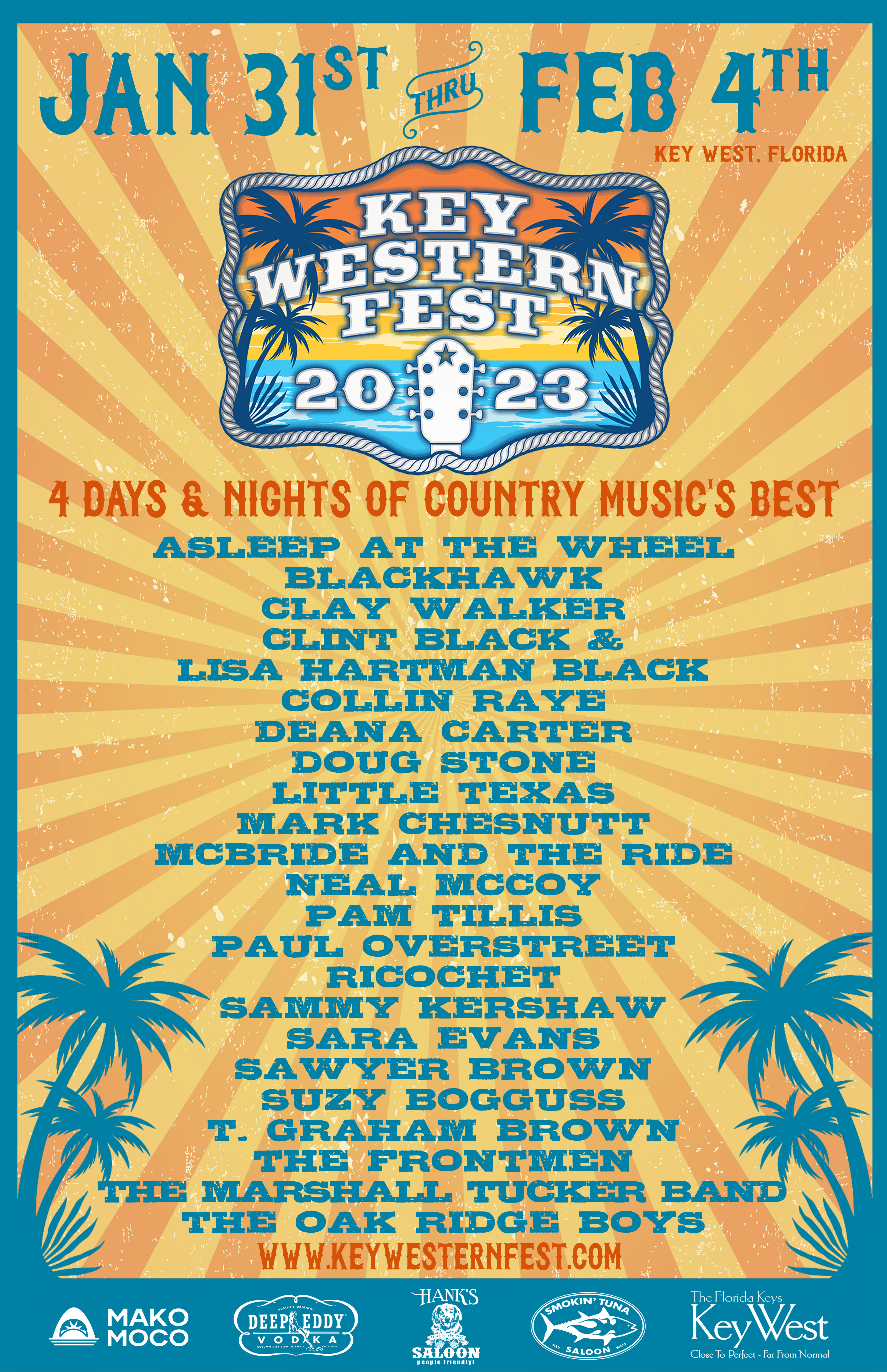 Key Fest 2023: 31-February 4 Key West, at Truman Waterfront Park Amphitheater | Grateful Web