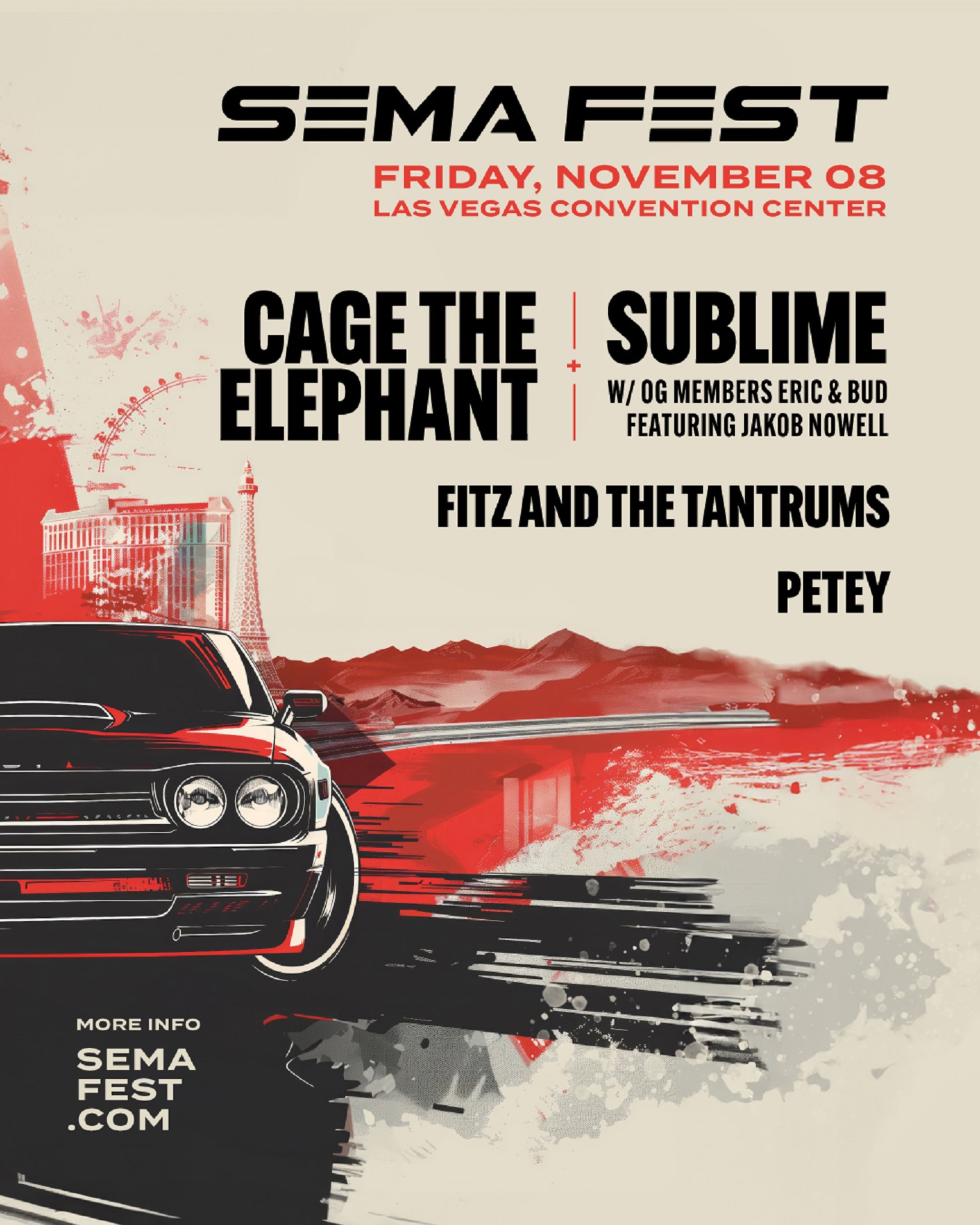 SEMA Fest taking place Friday, November 8 on the Las Vegas Convention Center grounds