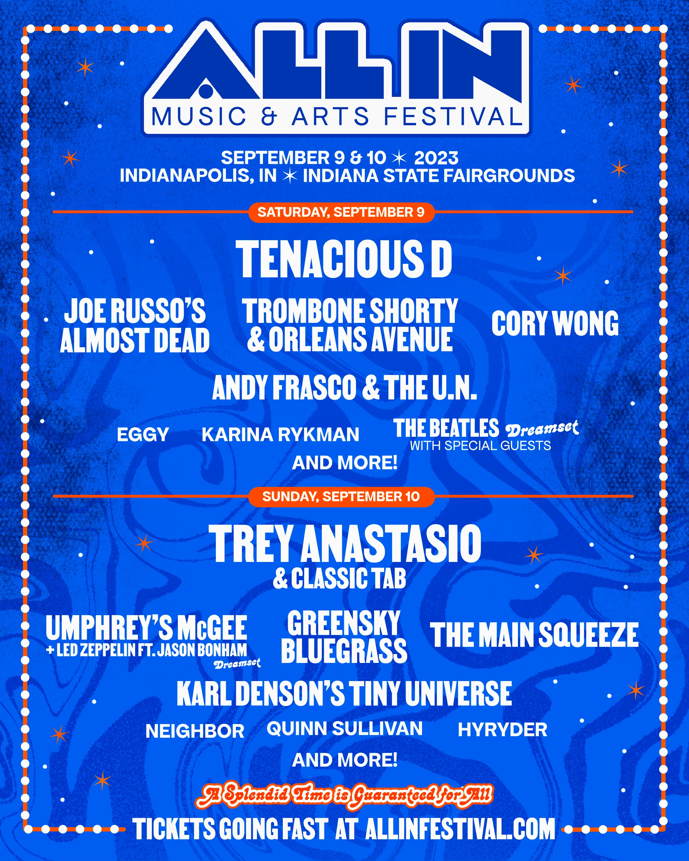 Single Day Lineup and Single Day Tickets Announced for ALL IN Music & Arts Festival in Indy this Sept