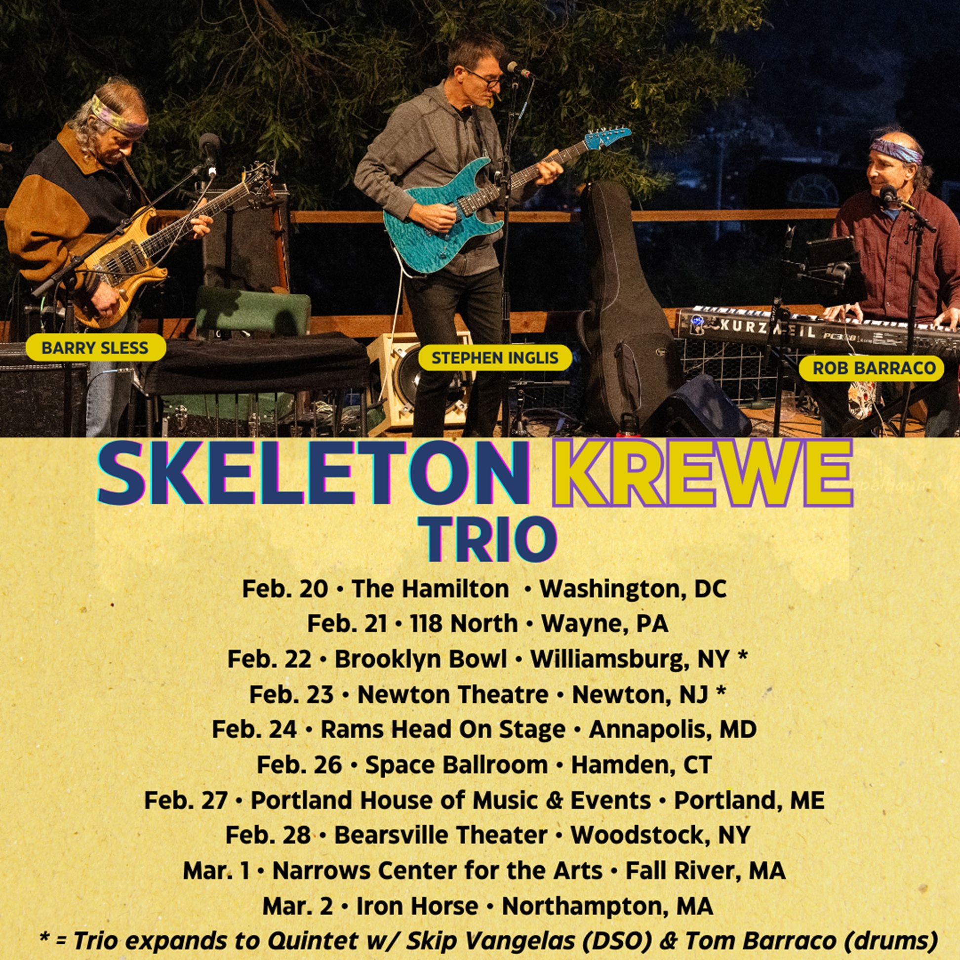 Skeleton Krewe Trio Announces Debut East Coast Tour: Rob Barraco, Barry Sless, Stephen Inglis