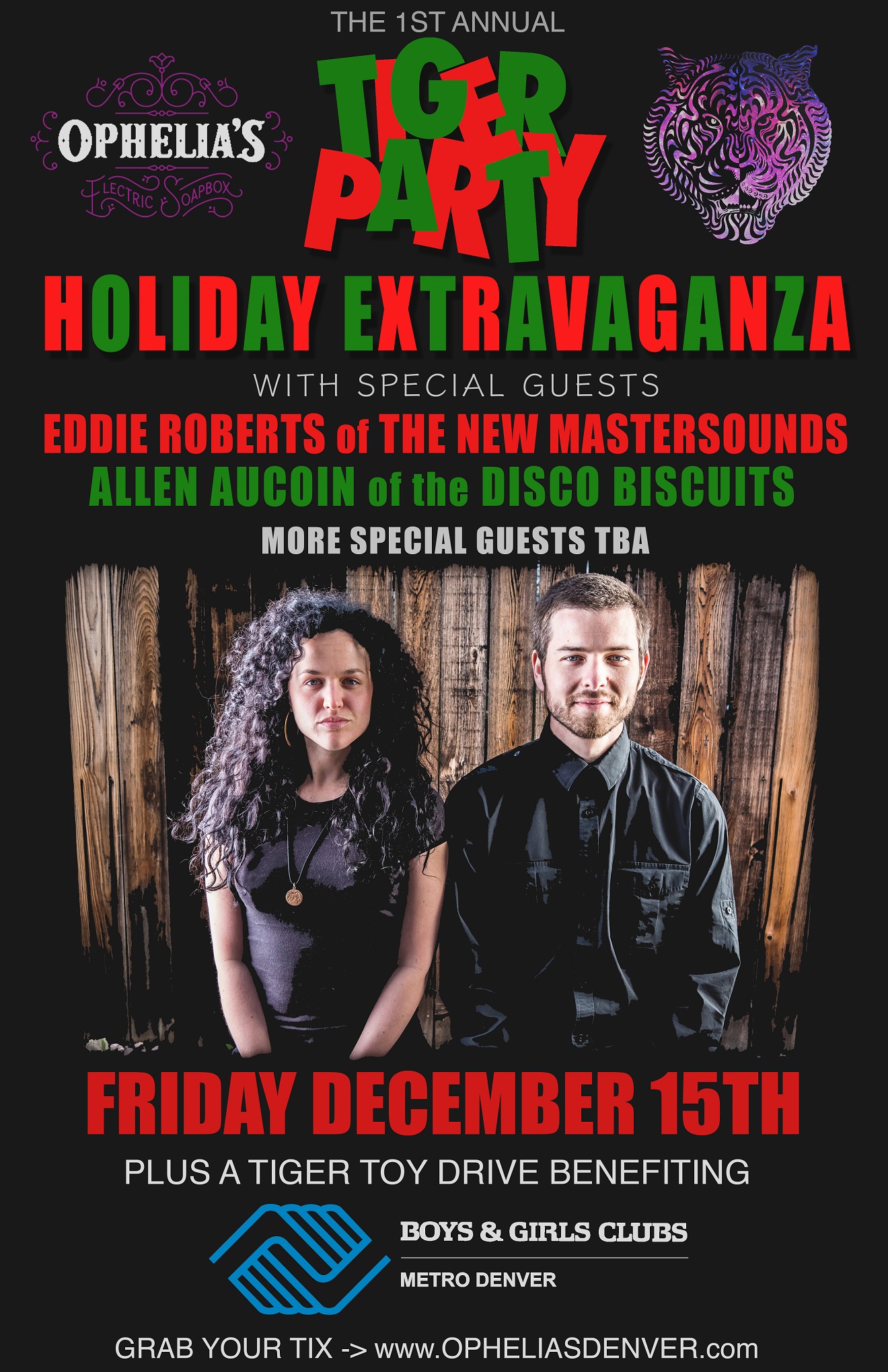 Tiger Party's Holiday Extravaganza ft. Eddie Roberts and Allen Aucoin