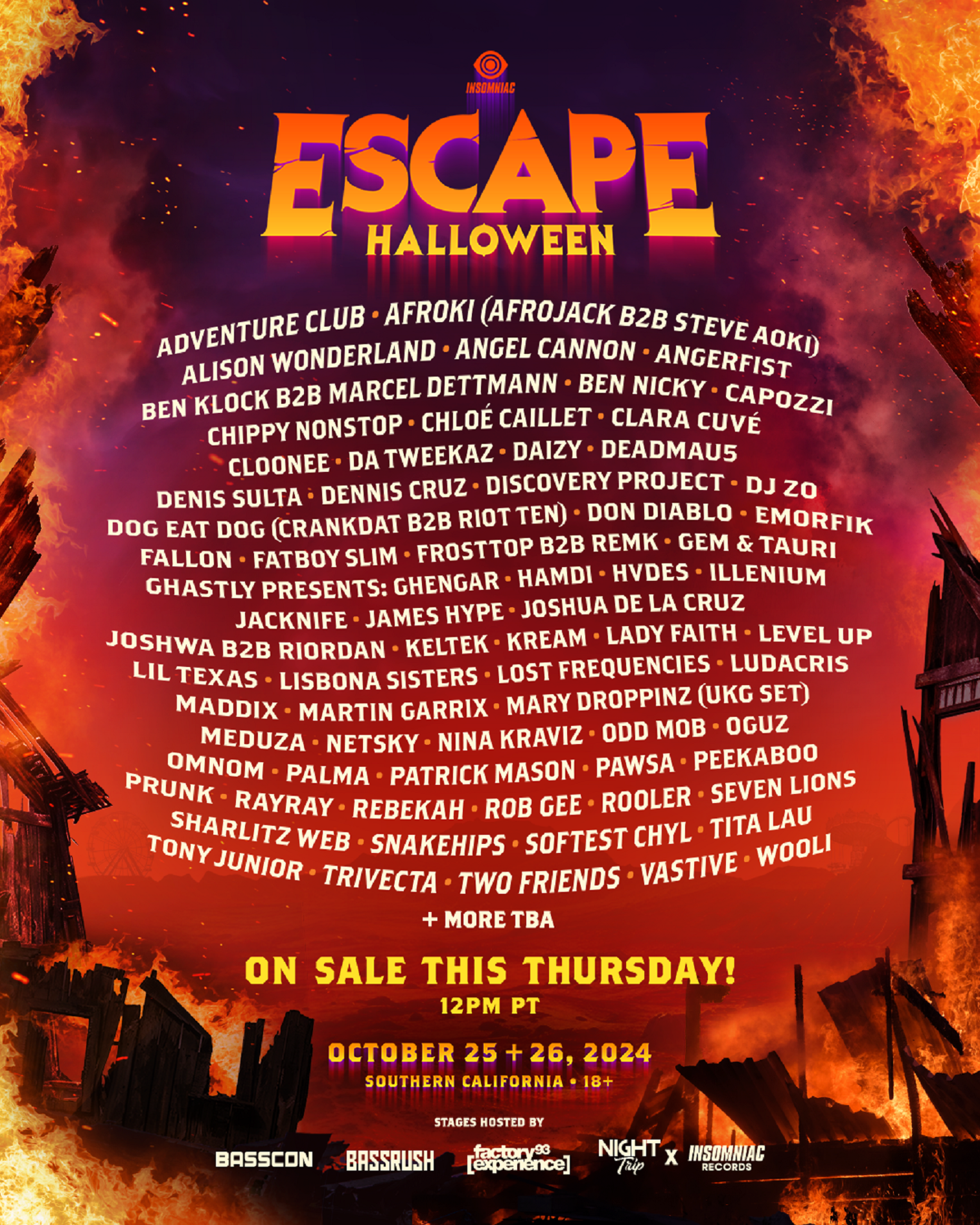 ESCAPE HALLOWEEN, THE LARGEST HALLOWEEN MUSIC FESTIVAL IN THE WORLD, ANNOUNCES 2024 LINEUP AND TICKET DETAILS