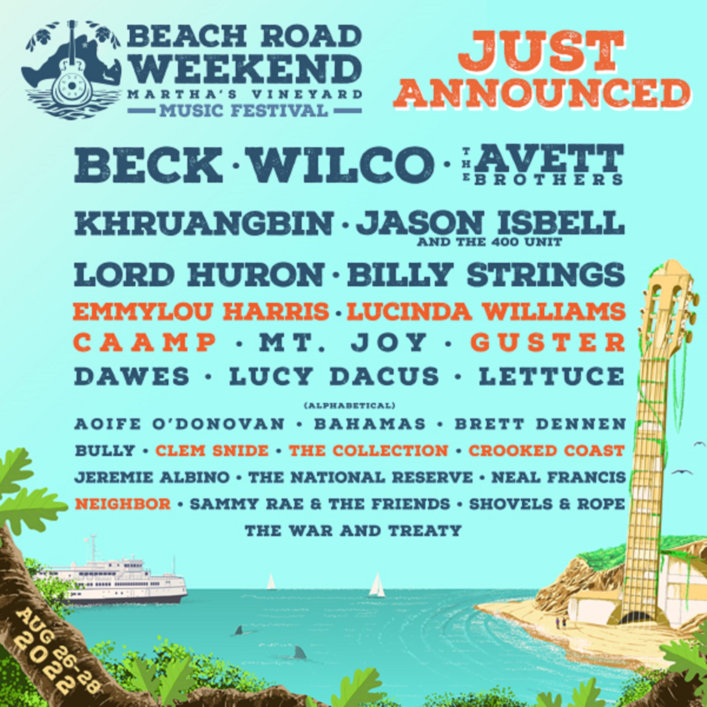 Emmylou Harris, Lucinda Williams, Caamp, Guster and more join the Beach