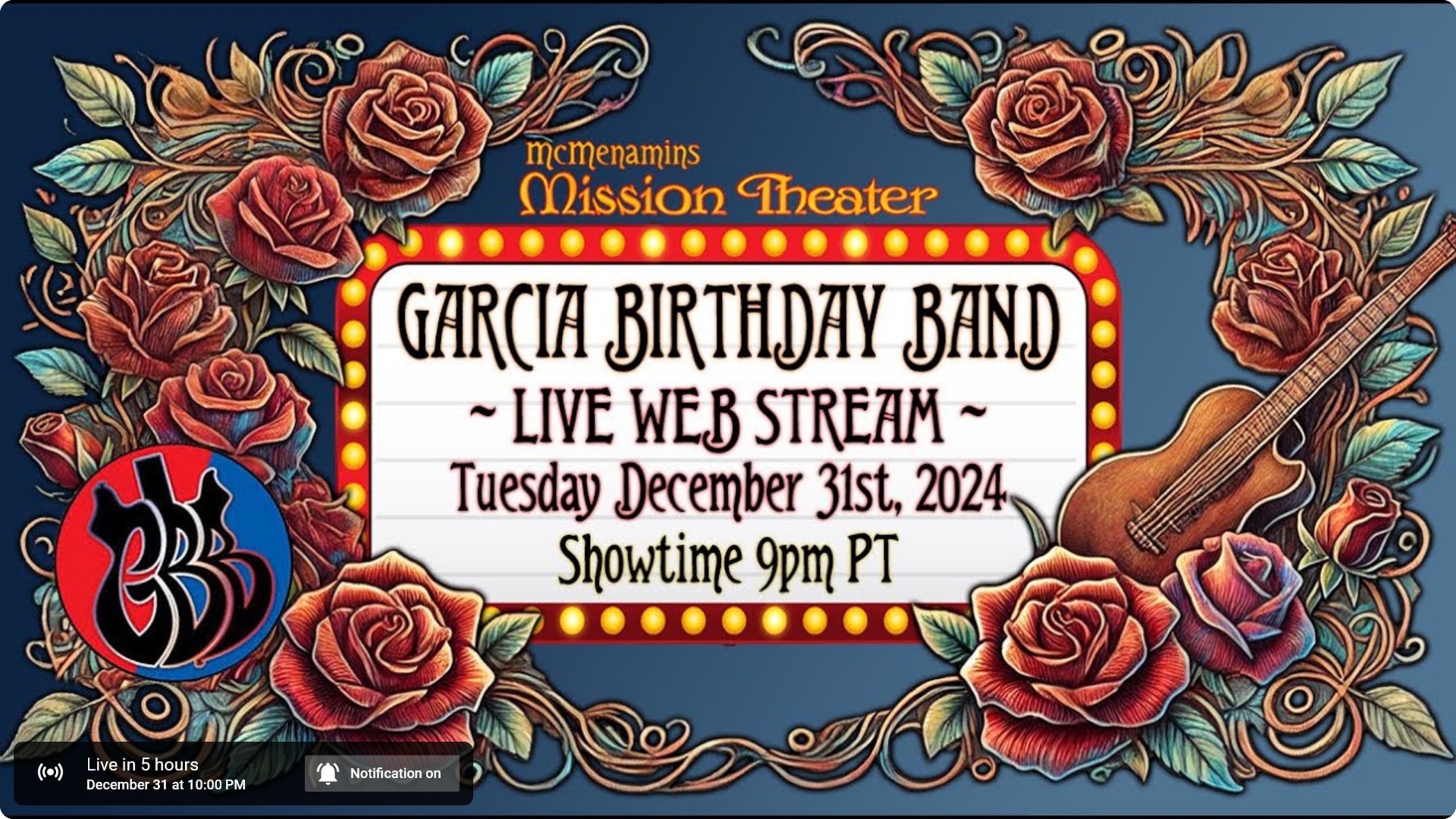 New Year’s Jam at the Mission Theater: Live with Garcia Birthday Band