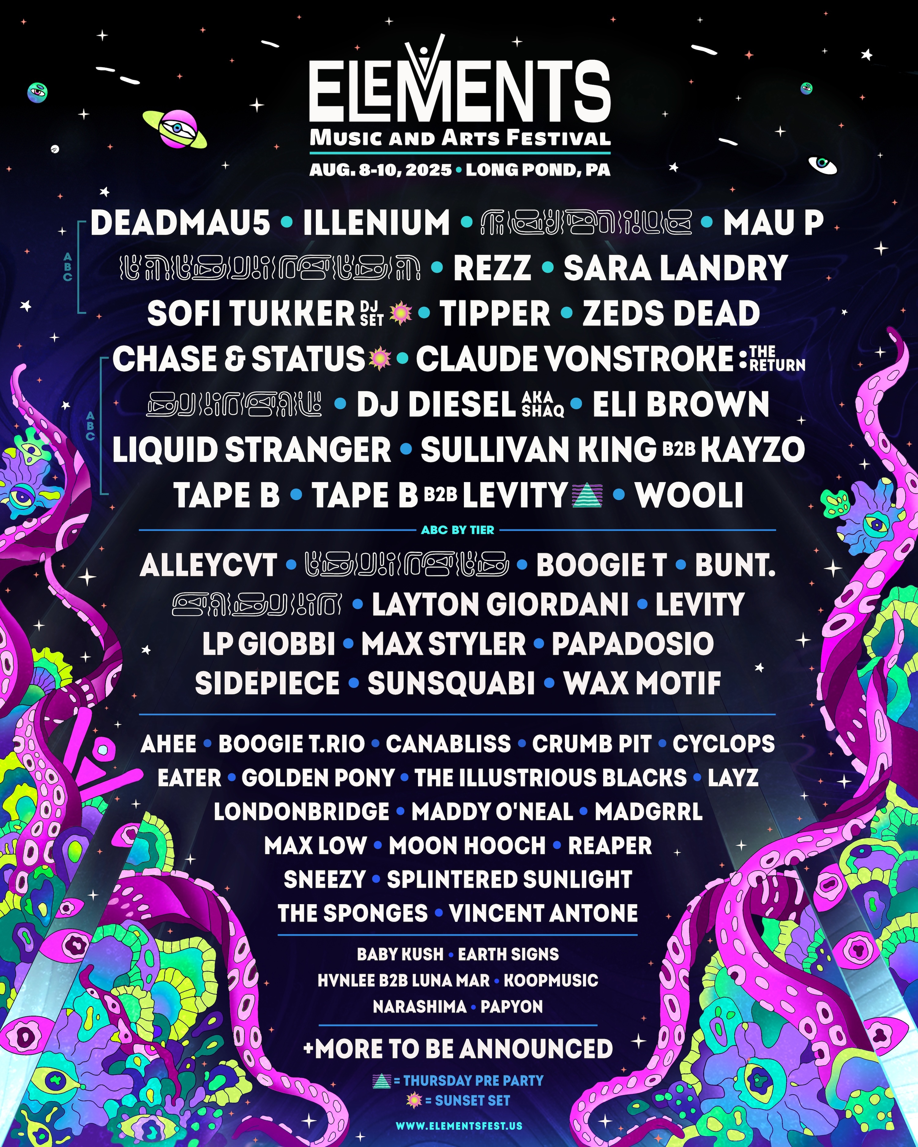 Elements Music & Arts Festival Announces Phase One Lineup for 2025