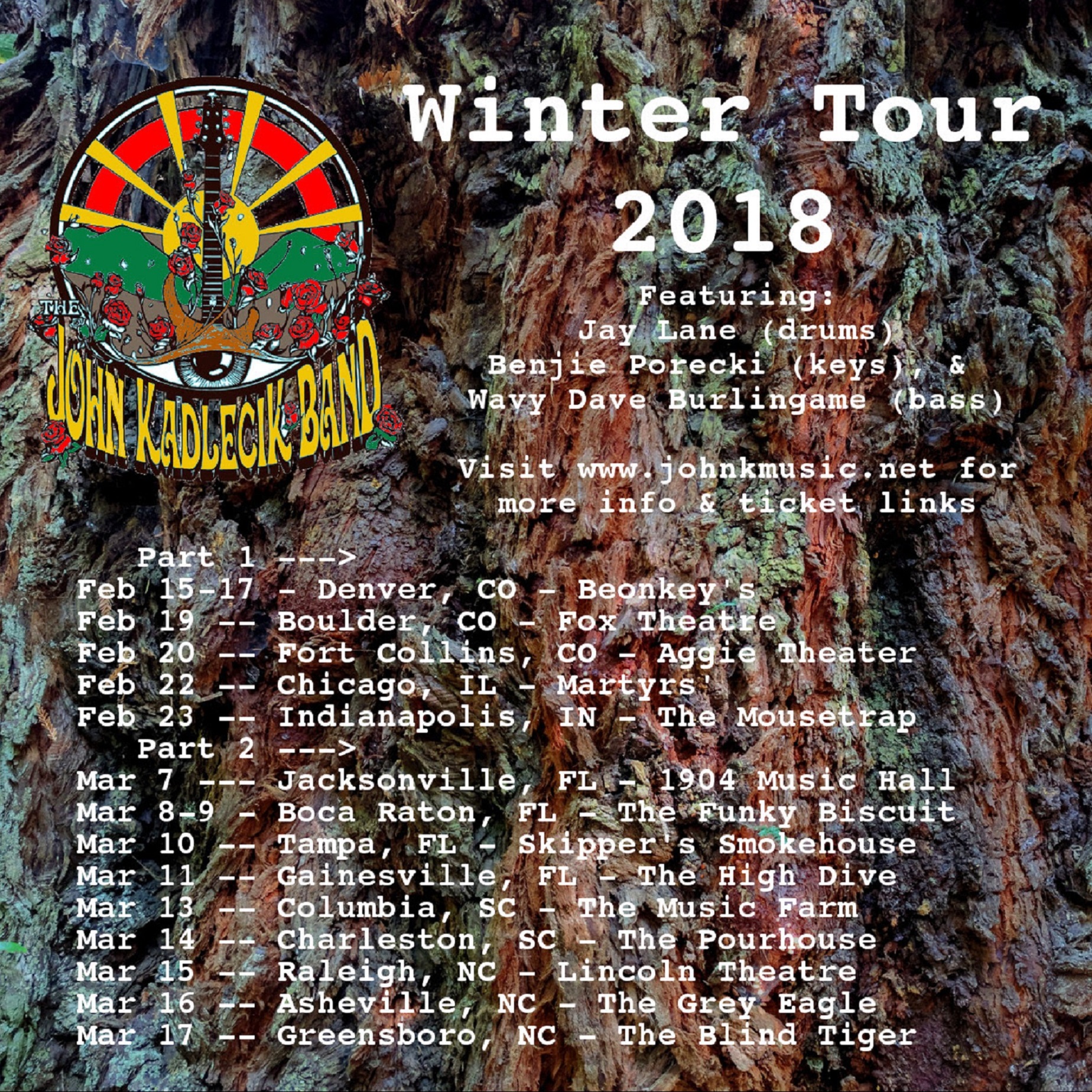 John Kadlecik Band Winter Tour 2018