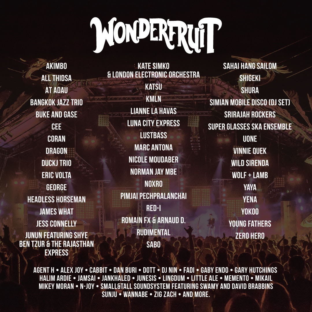Wonderfruit in Thailand adds More Artists