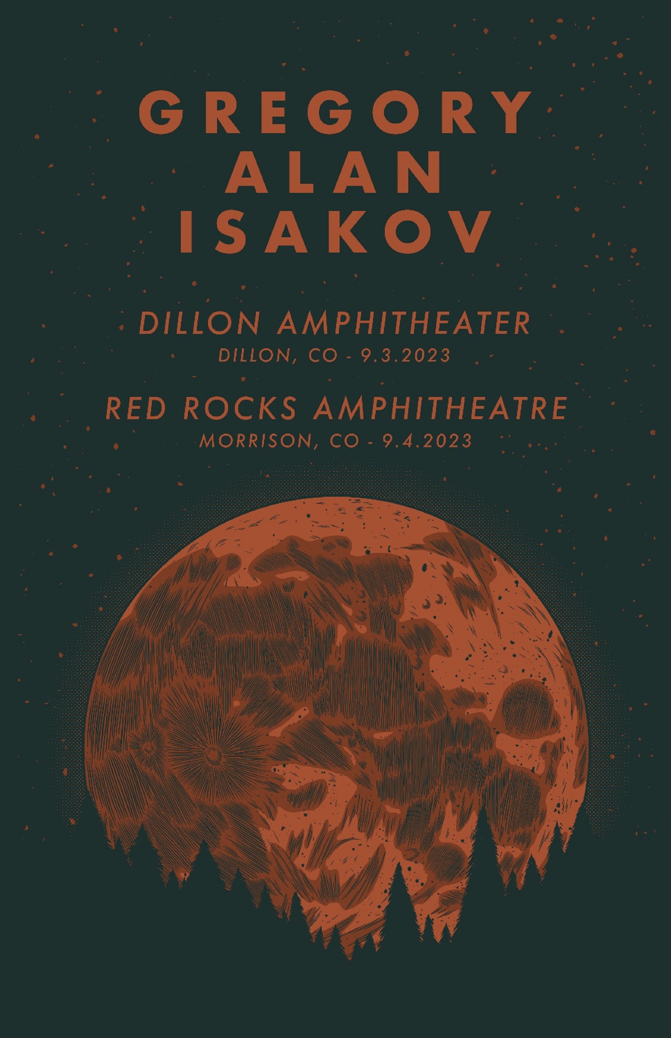 GREGORY ALAN ISAKOV Dillon Amphitheater Sept 3, 2023 & Red Rocks