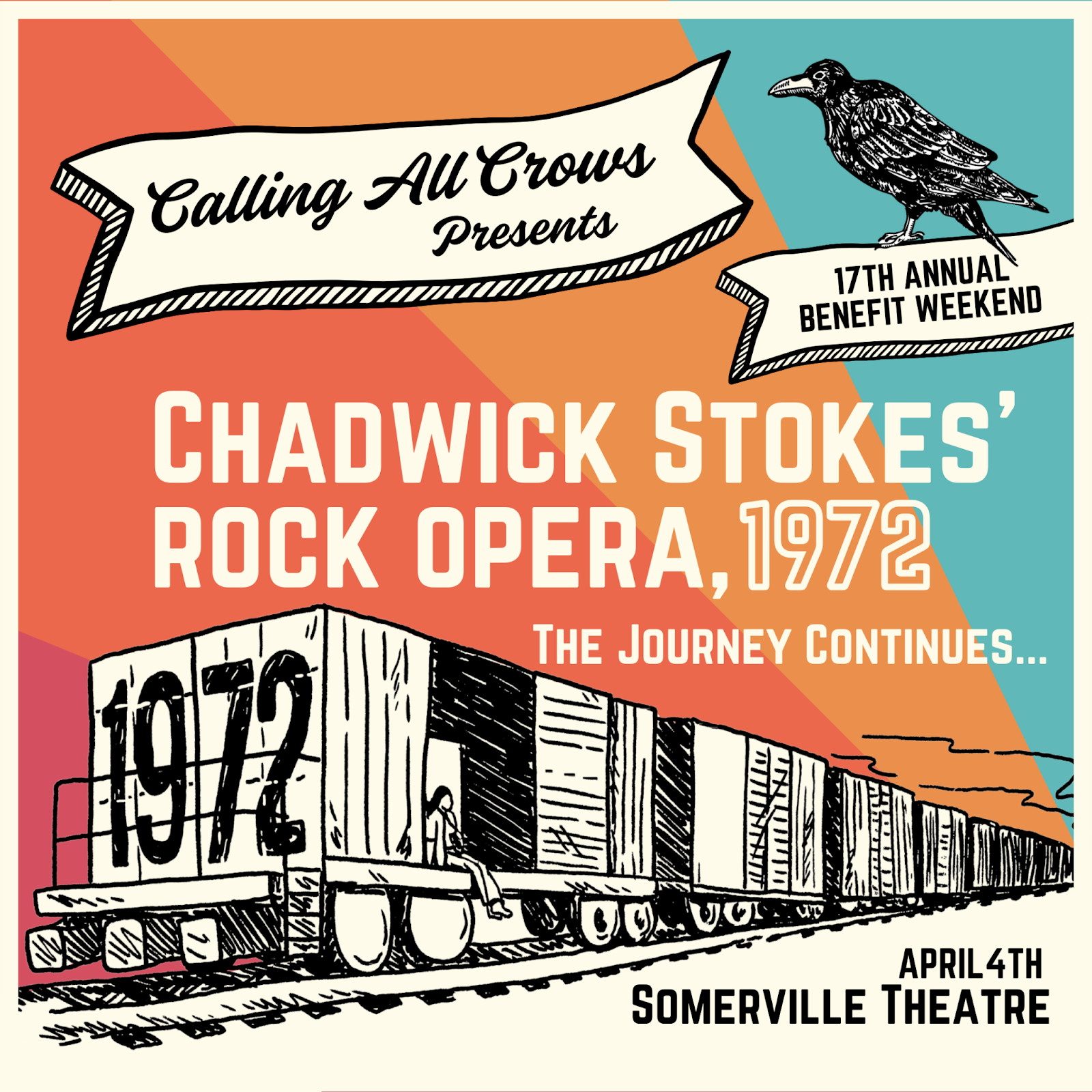 Chadwick Stokes Celebrates 17th Annual Calling All Crows Benefit Weekend with Rock Opera “1972” at the Somerville Theatre