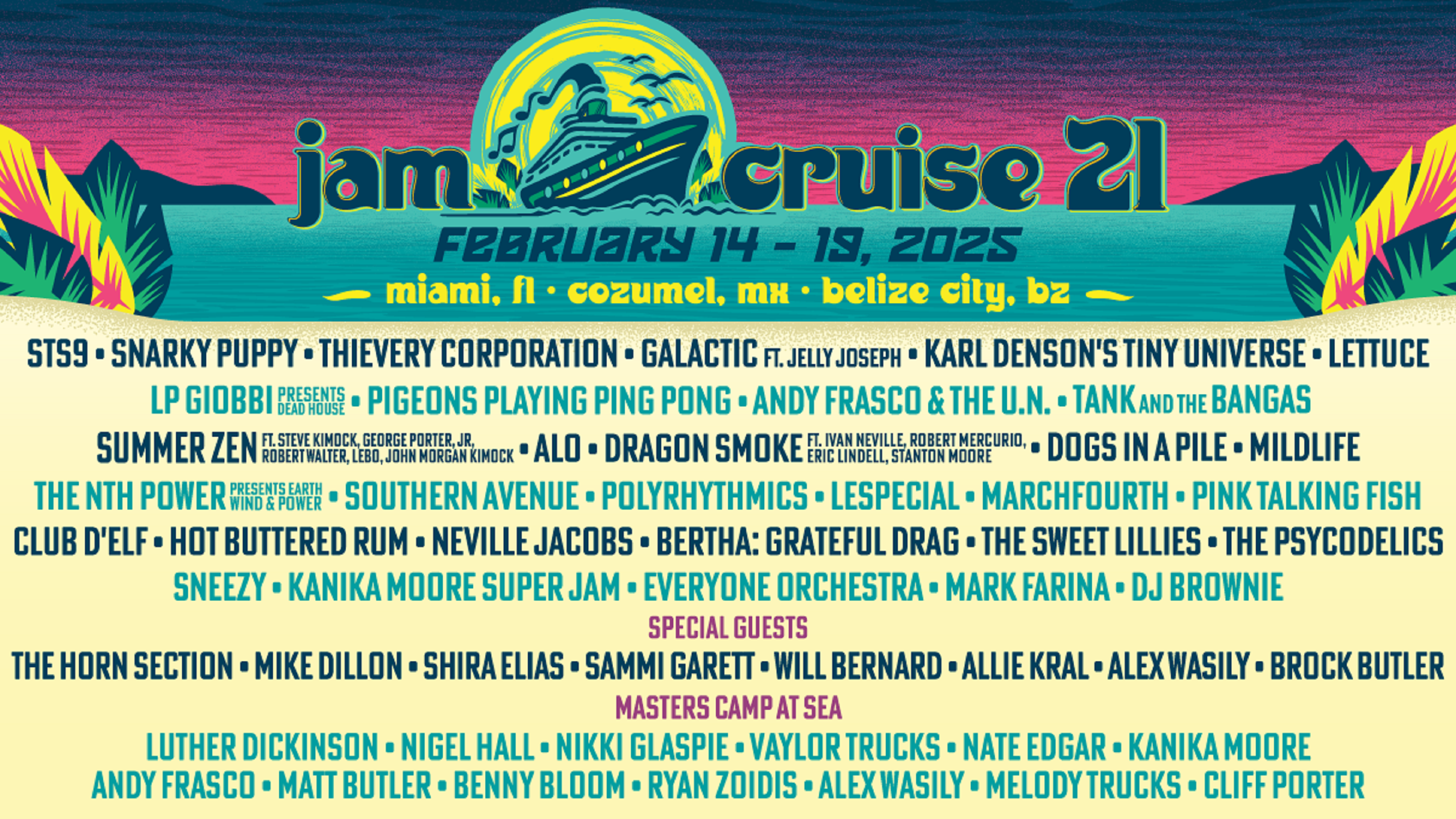 Jam Cruise 21 Announces Artist Lineup and Event Details
