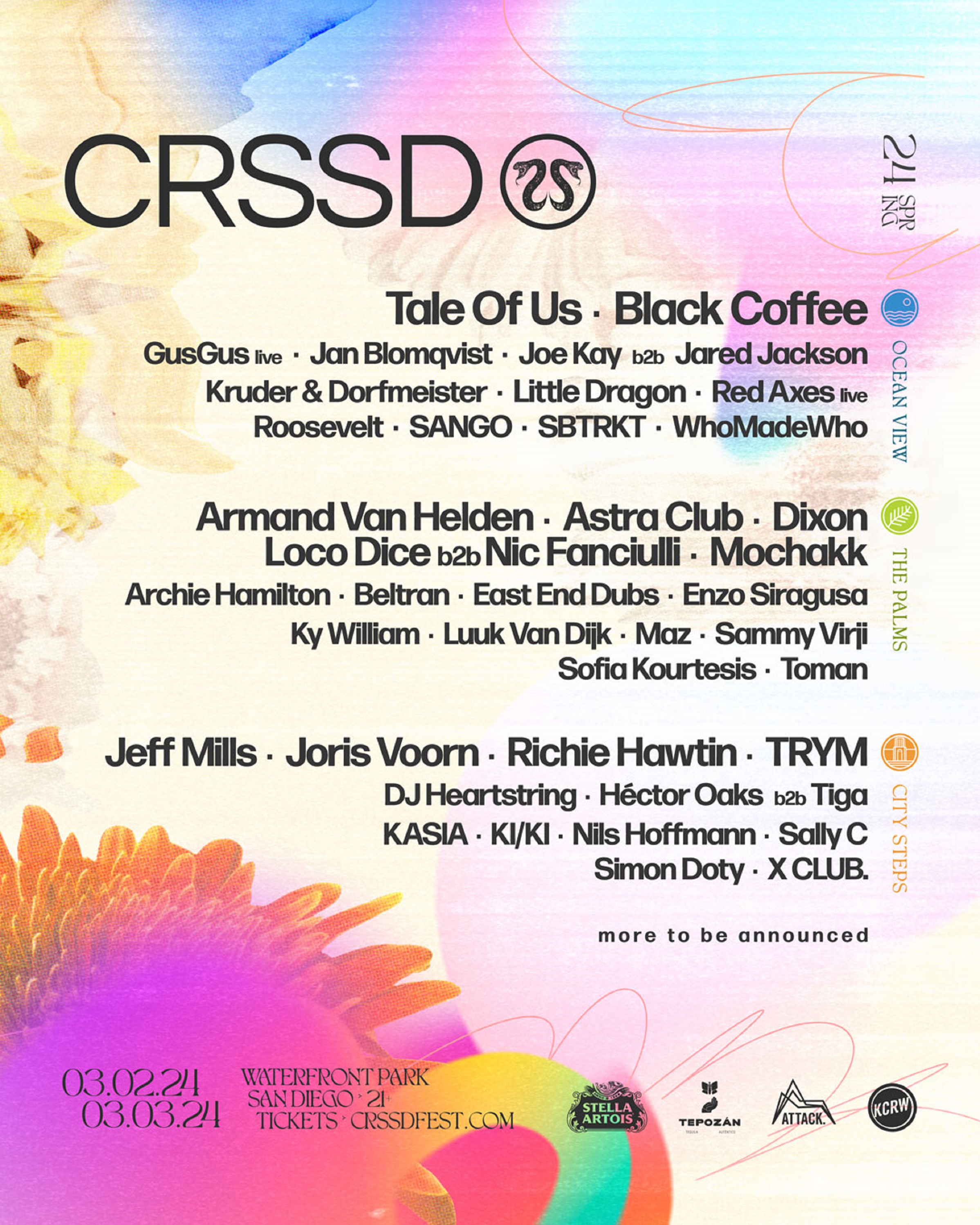 CRSSD Festival Announces Lineup for Spring 2024 Edition Grateful Web