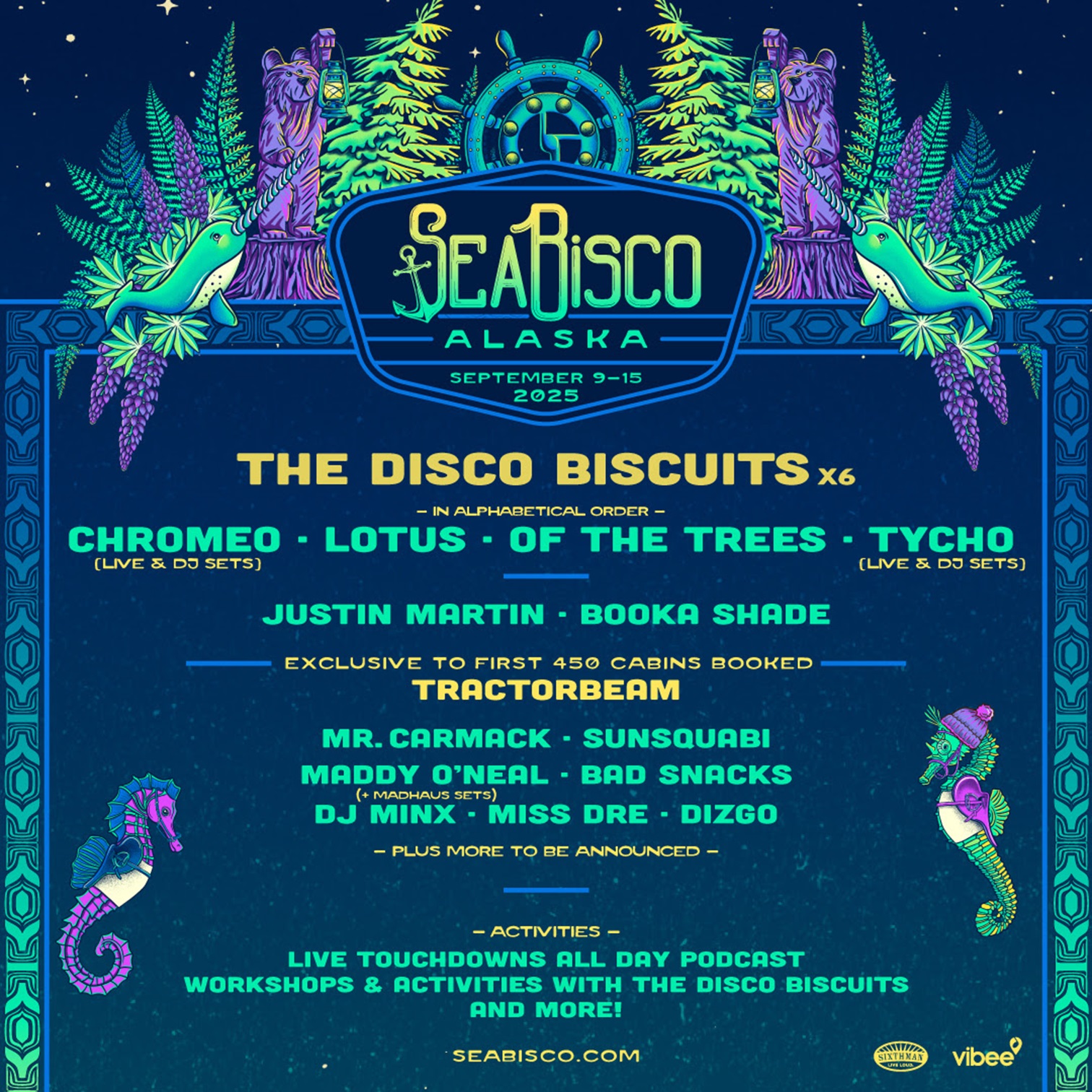 The Disco Biscuits, Sixthman & Vibee Announce Inaugural Voyage of Seabisco Alaska