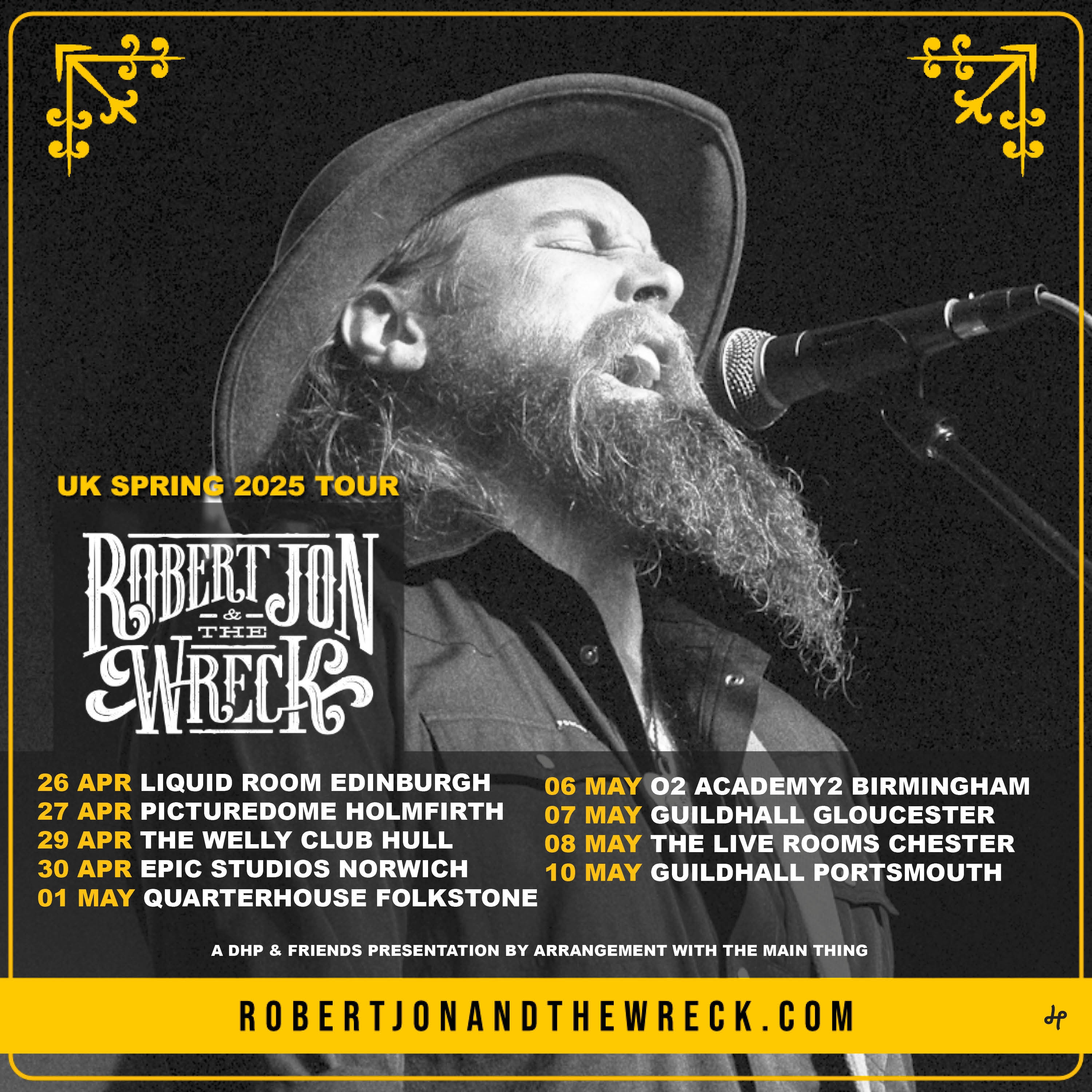 Robert Jon & The Wreck reschedule 3 UK Spring 2025 concerts and add new date in Portsmouth