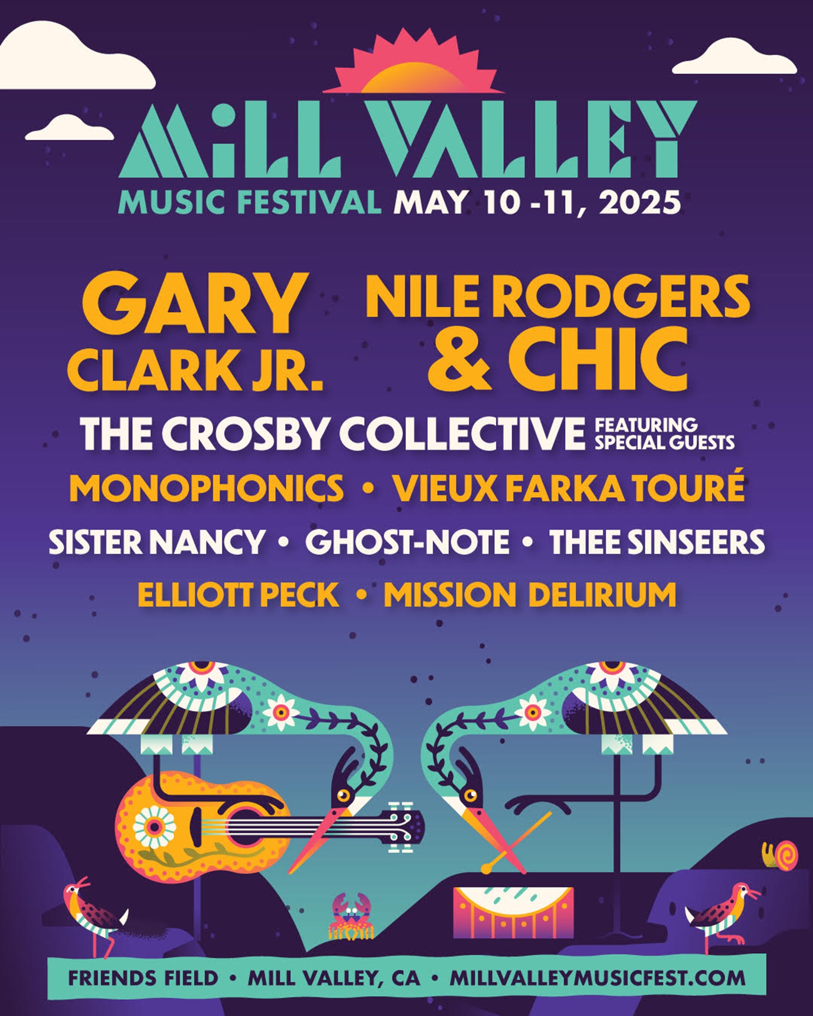 GARY CLARK JR. & NILE RODGERS & CHIC TO HEADLINE MILL VALLEY MUSIC FESTIVAL 2025