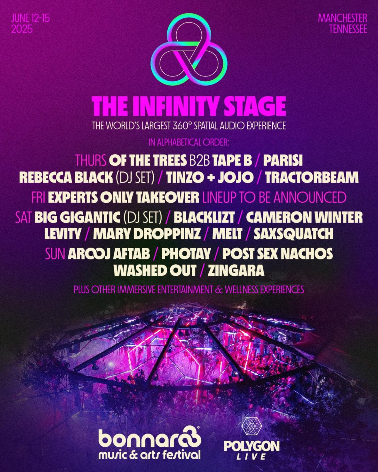 Bonnaroo Announces Lineup for "The Infinity Stage"