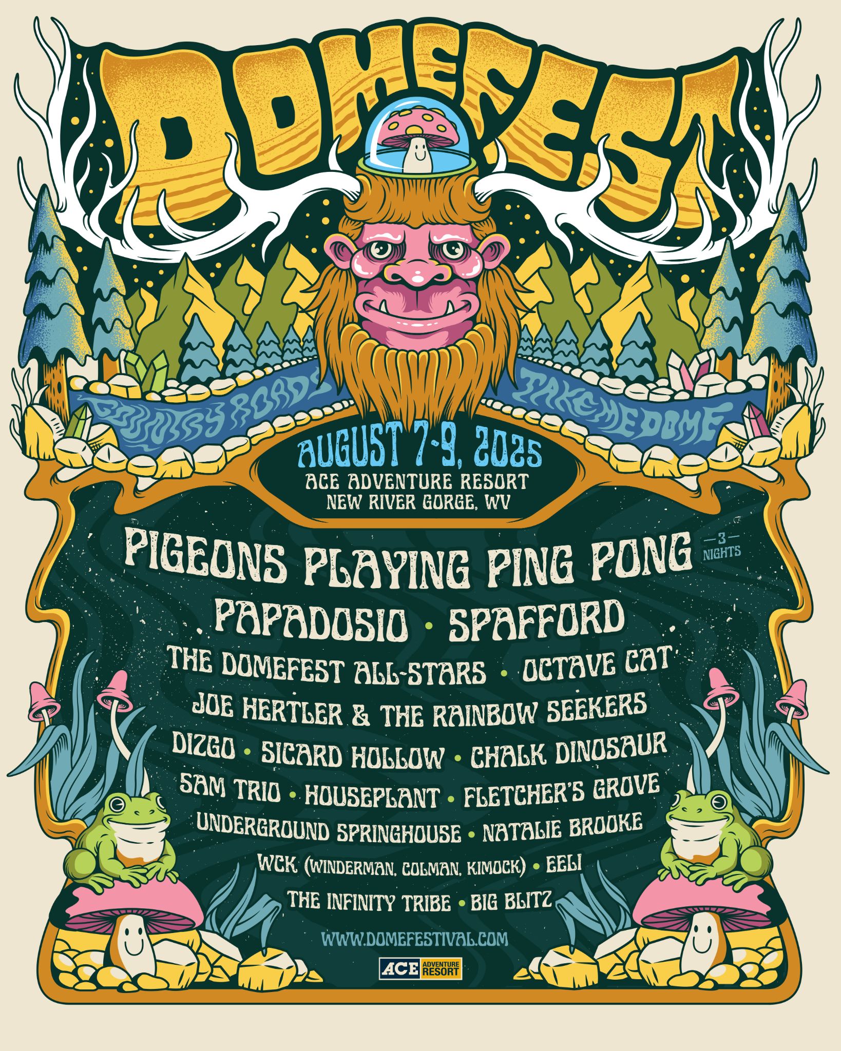 PIGEONS PLAYING PING PONG ANNOUNCES STAR-STUDDED DOMEFEST 2025 LINEUP