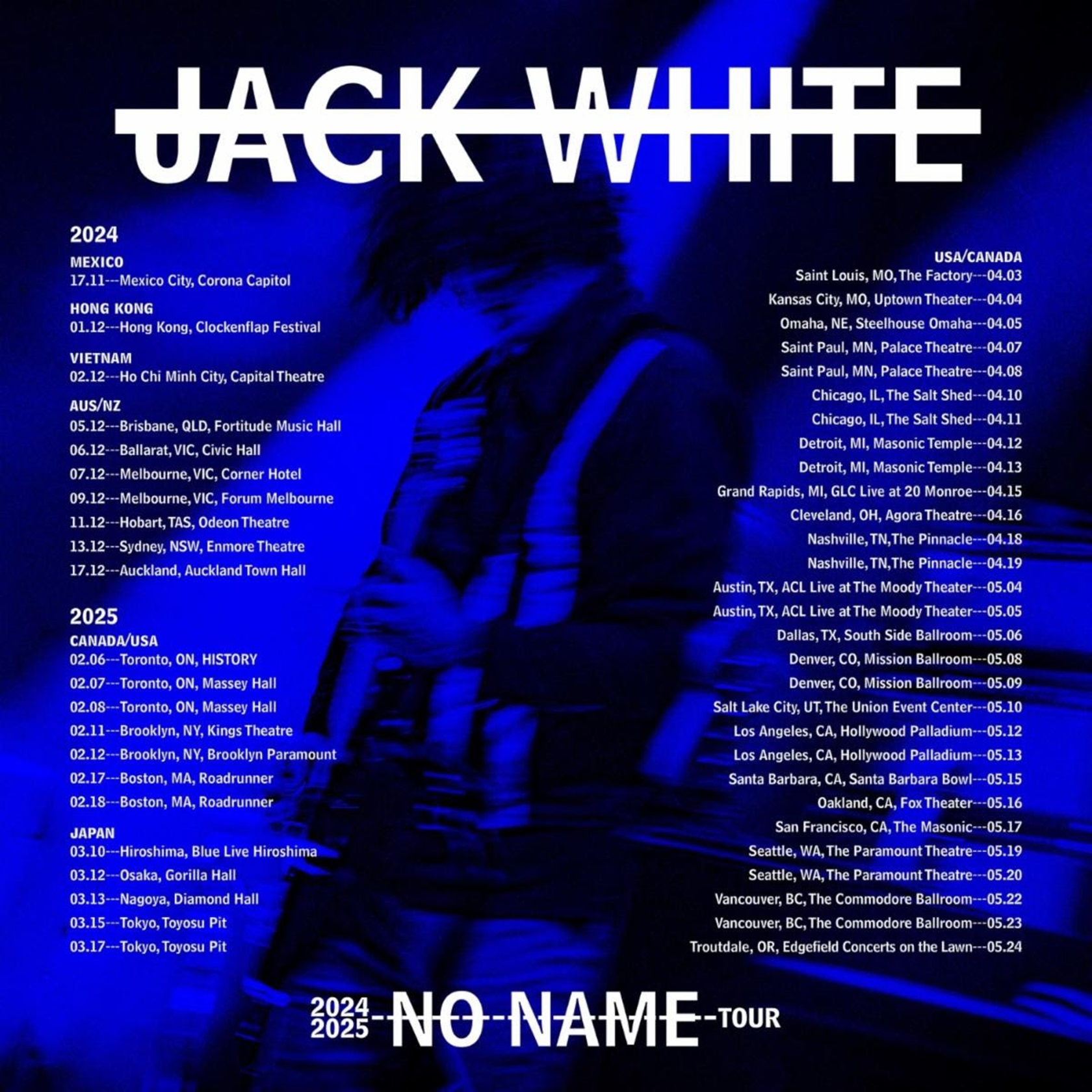 Jack White Announces No Name Tour; New B-side Out Tomorrow