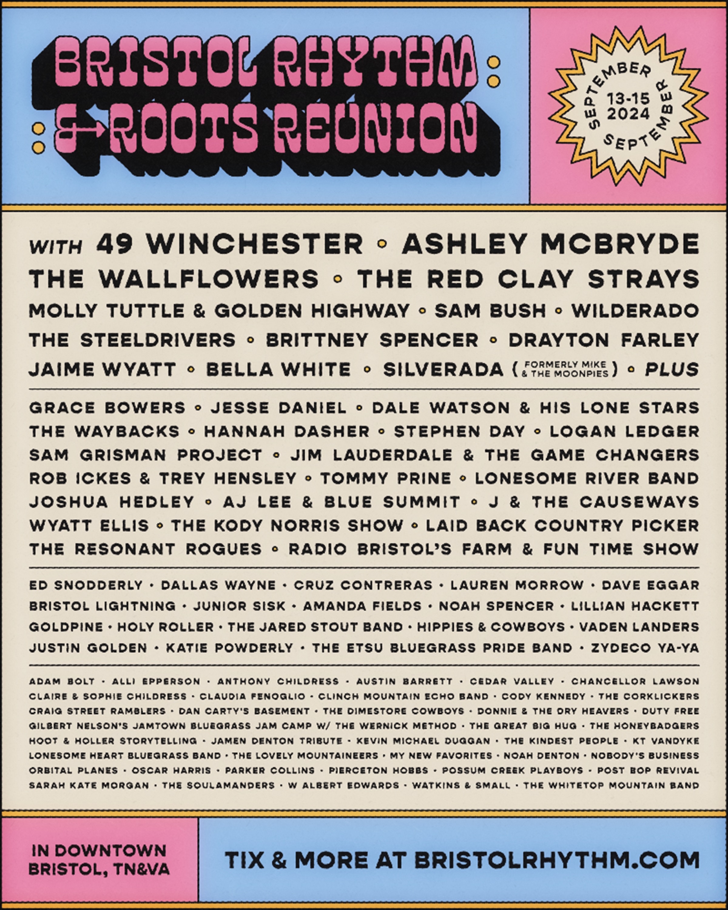 Full Bristol Rhythm & Roots Reunion 2024 Lineup Released