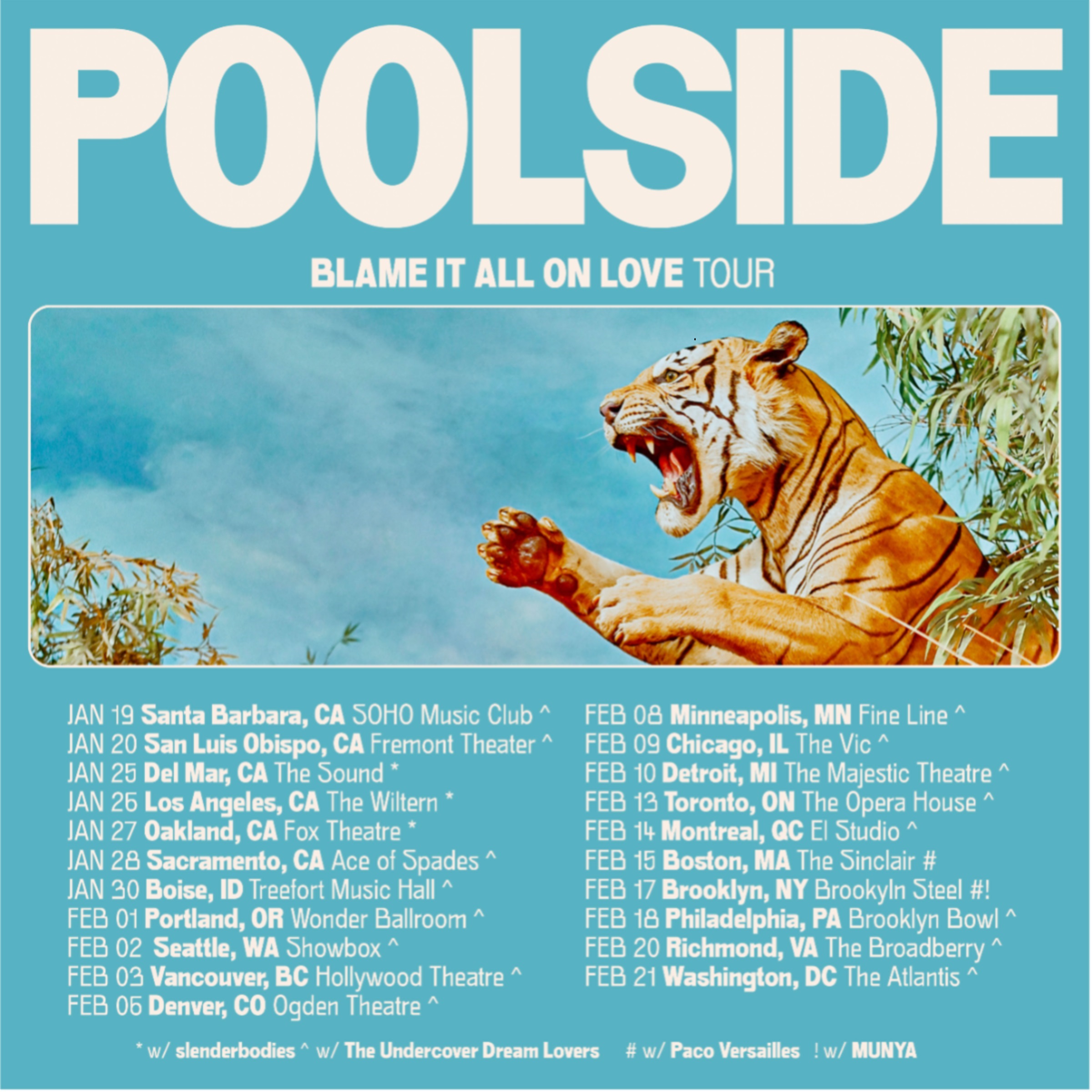 poolside band tour